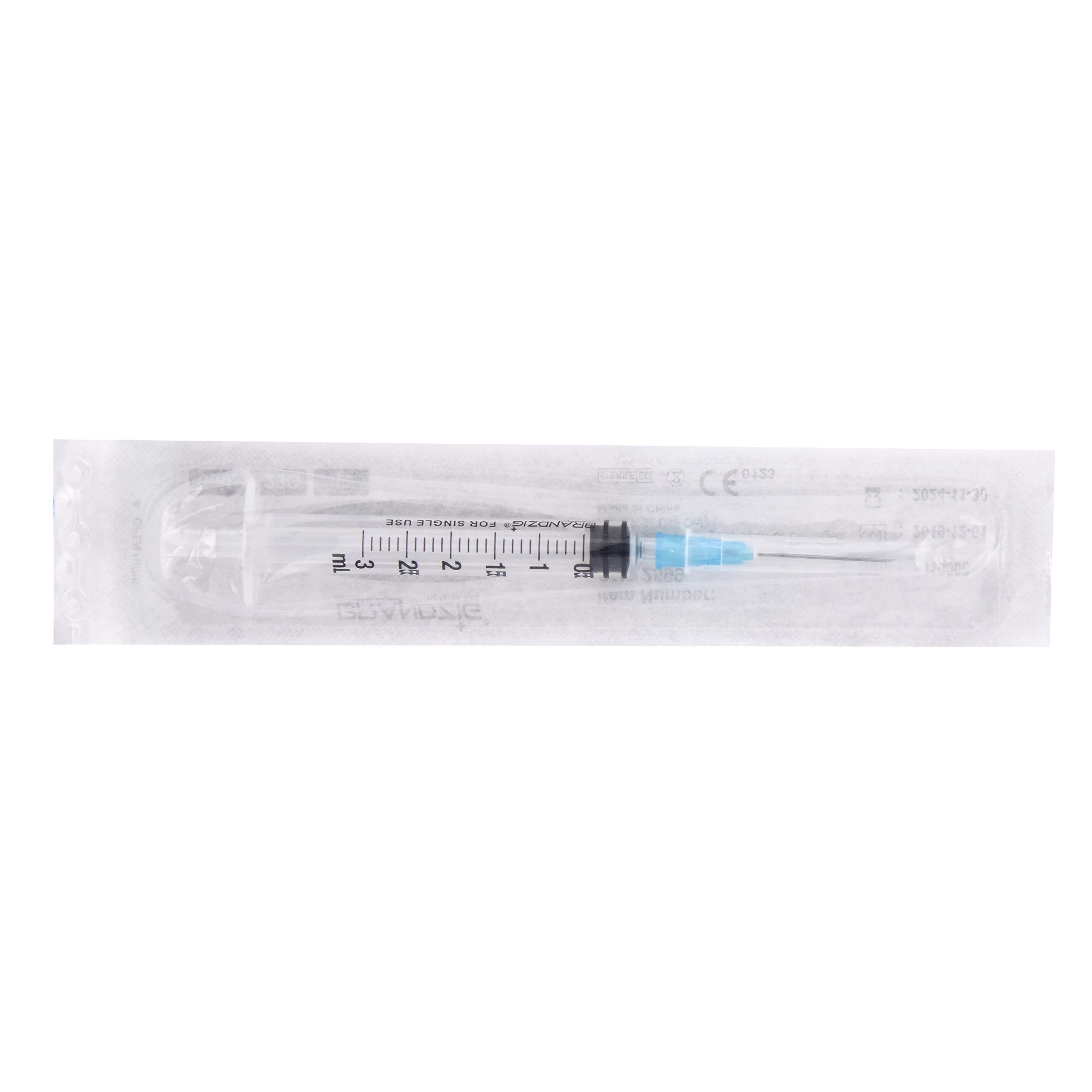 3ml Syringe with Needle - 23G, 1" Needle 50-Pack