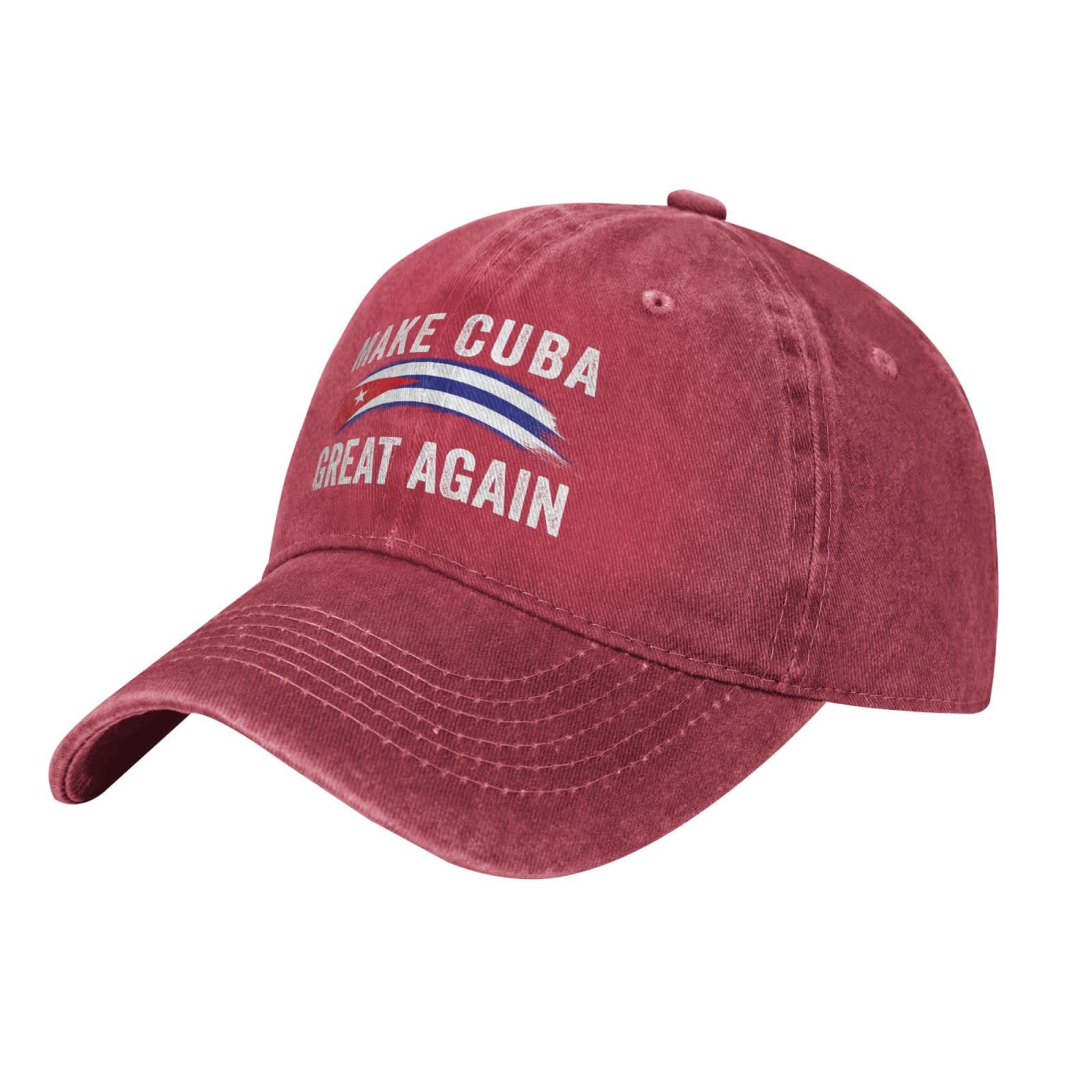 Make Cuba Great Again hat Cuban Flag Retro Cotton Cap Red