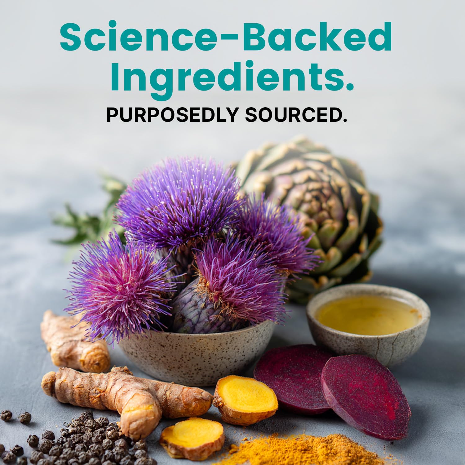 32-in-1 Liver Support Supplement with Milk Thistle, Silymarin, Artichoke Extract & Beetroot Powder – Comprehensive Wellness Formula – 1426mg (90ct)