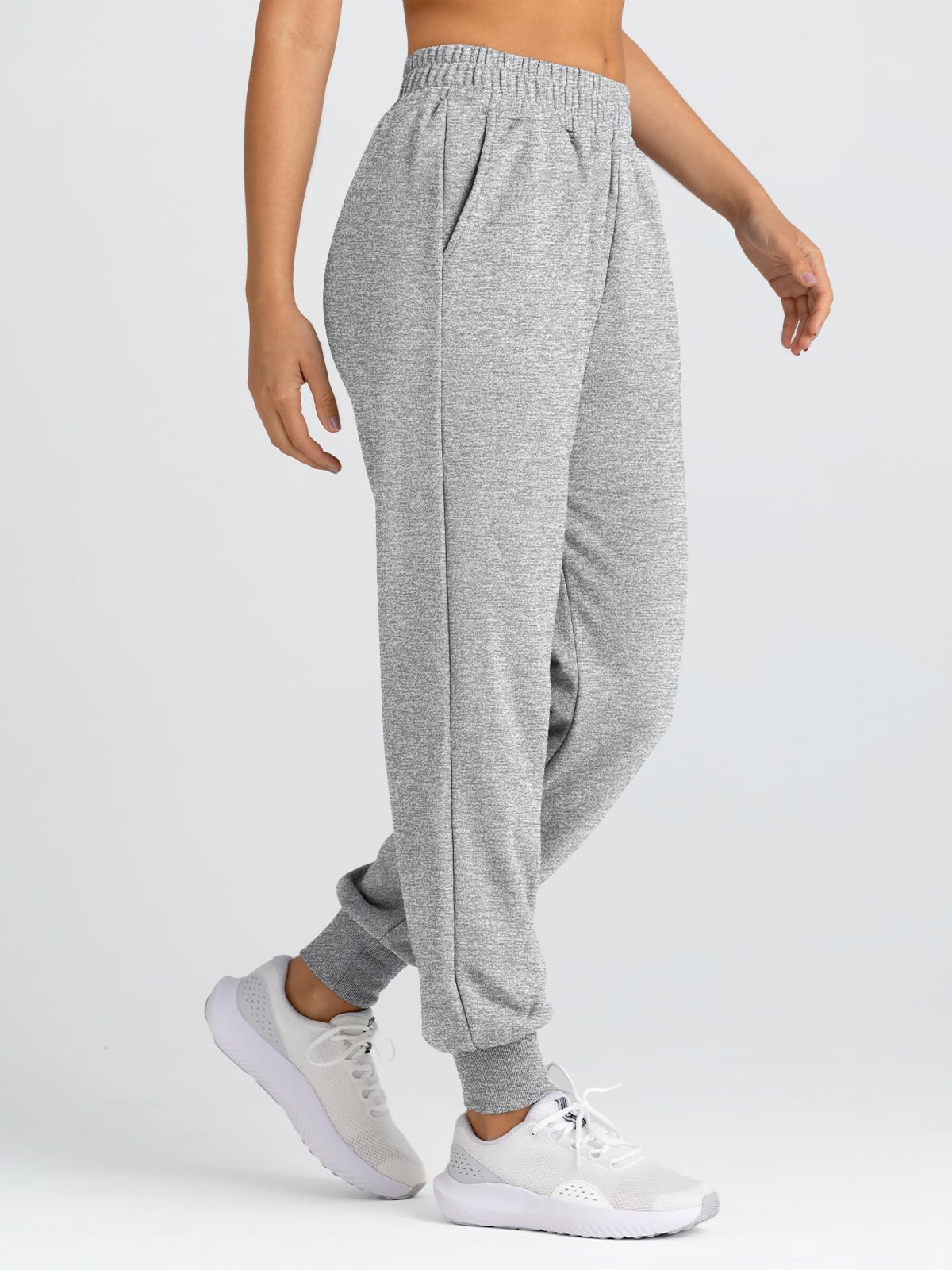 Yovela Sweatpants Women Baggy High Waisted Sweat Pants Fall Clothes Casual Joggers Y2k Aesthetic 2024 Winter Fashion Trendy Warm Outfits Cute Comfy Tall Trousers with Pockets Grey S