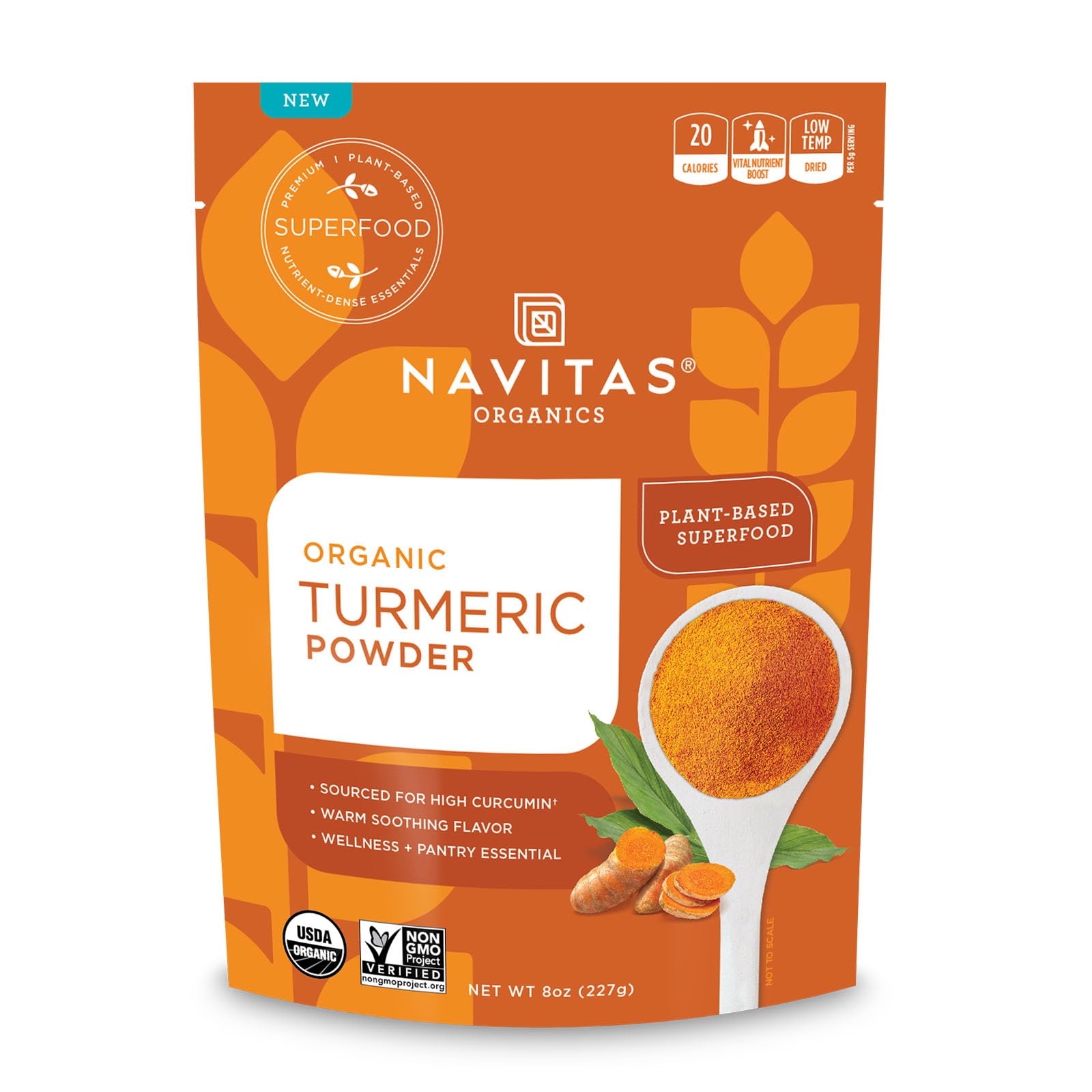Navitas Organics Turmeric Powder, 8 oz. Bag, 45 Servings — Organic, Non-GMO, Gluten-Free…