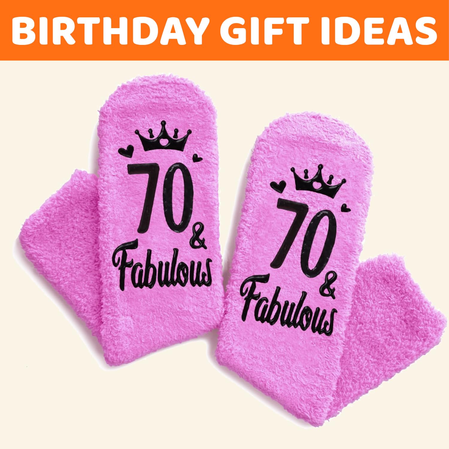 HAPPYPOP 70th Birthday Gifts ideas for Women - Socks for 70 Year Old Elderly Lady, Best Birthday Gifts for Women in Their 70