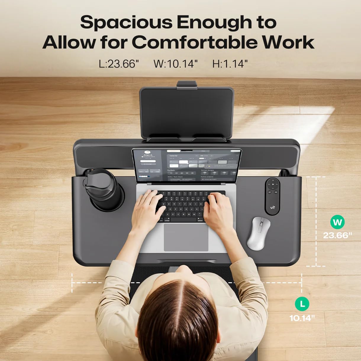 UREVO Multifunctional Desk for Foldimix 5L Treadmill, UREVO Walking Pad Treadmill Detachable Desk