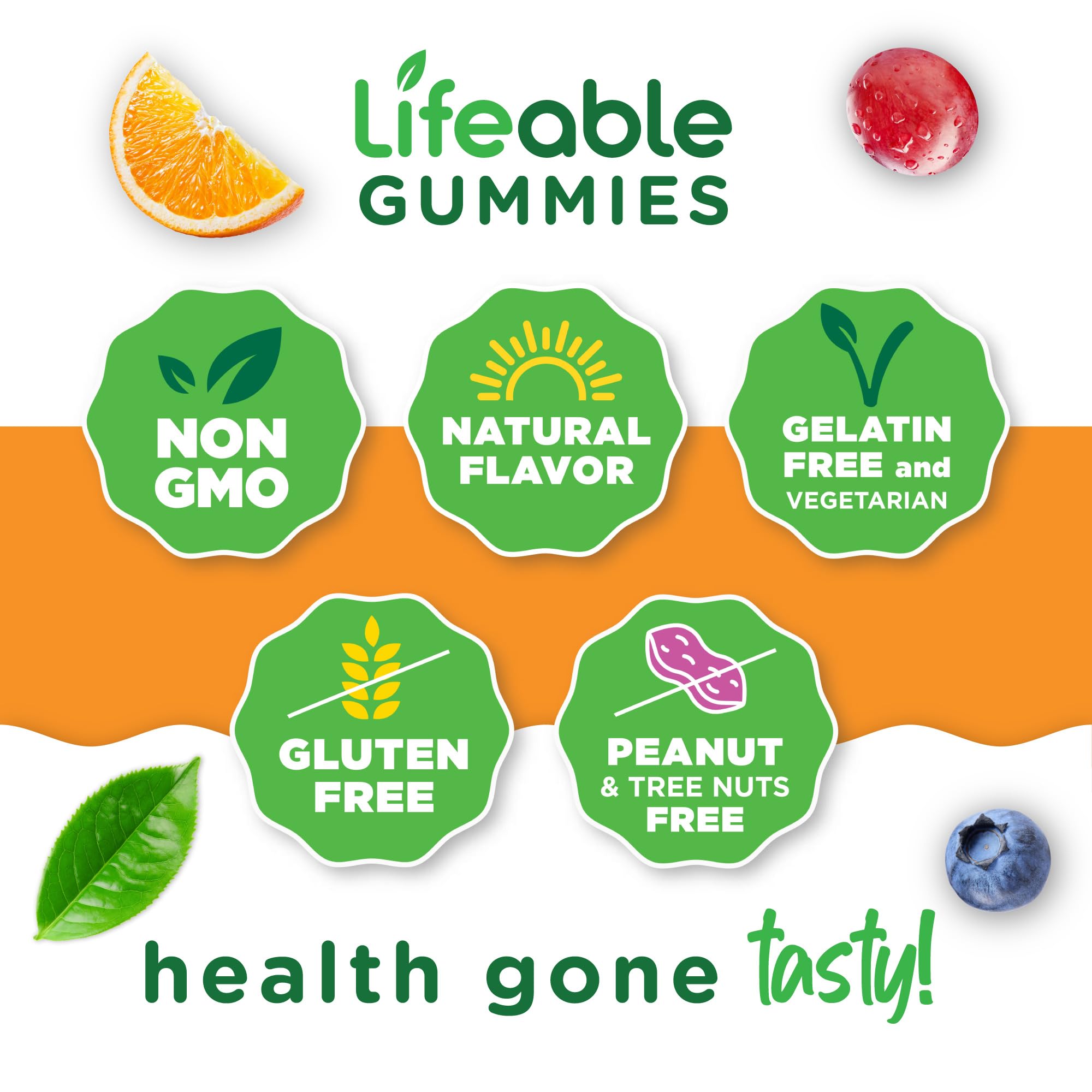 Lifeable Vitamin E Gummies | 268mg | Great Tasting Vitamin E Supplements | Skin, Eye Health and Immune Function Support | VIT E for Adults, Men, Women | 90 Gummies