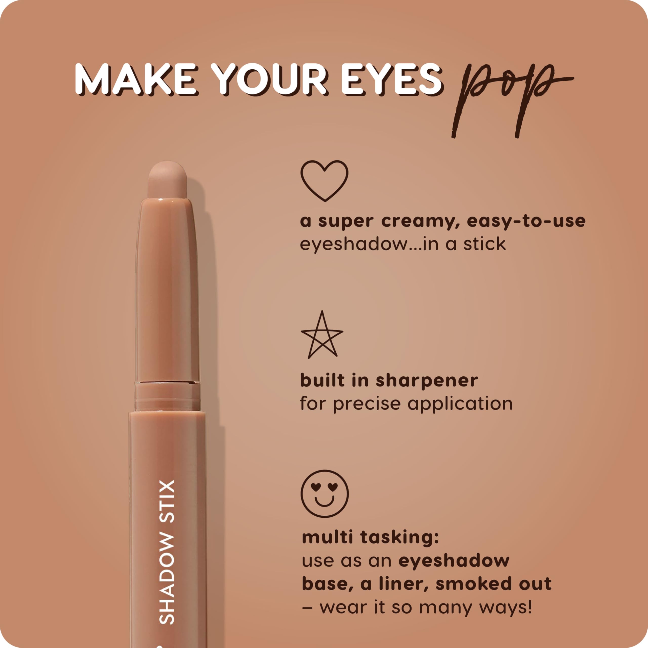 Colourpop Shadow Stix - Cream Eyeshadow Stick with Long-Lasting Color - Multi-Use Cream Makeup with a Built-In Sharpener & Precise Tip for Easy Application - Cocktail Party (0.05 oz)