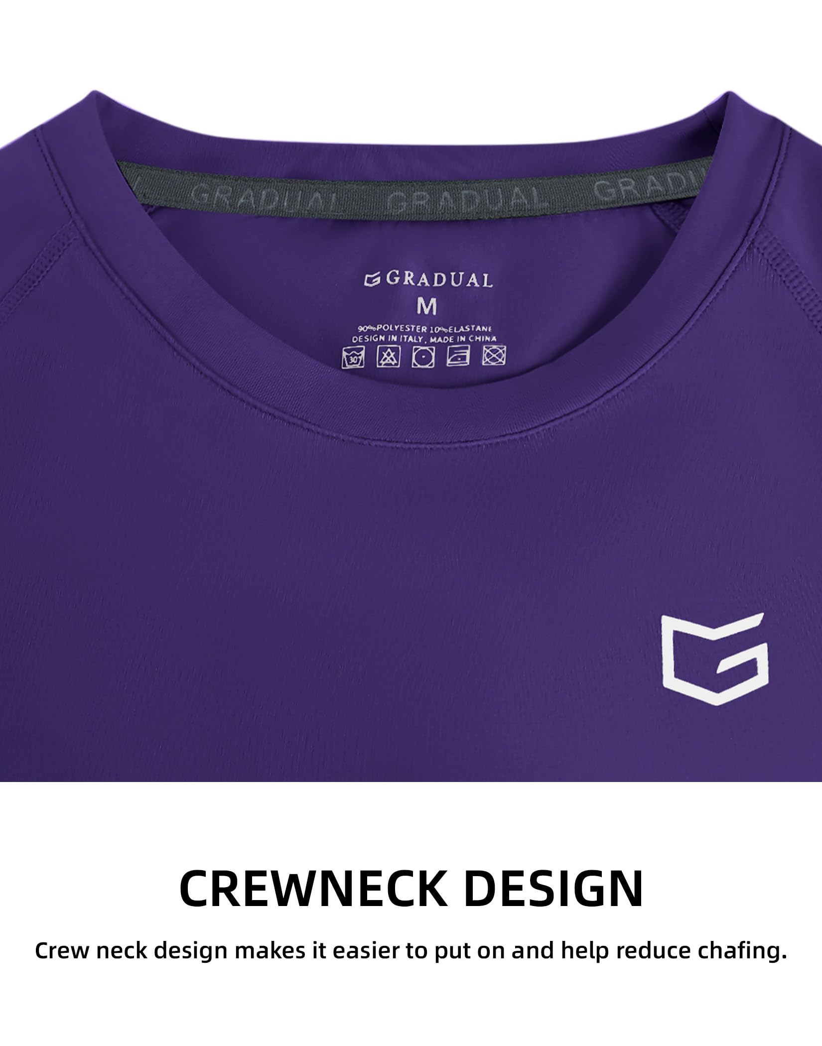 Boys Youth Compression Shirt Long Sleeve Football Baseball Undershirt Quick Dry Sports Base Layer for Boy(Purple,XL)