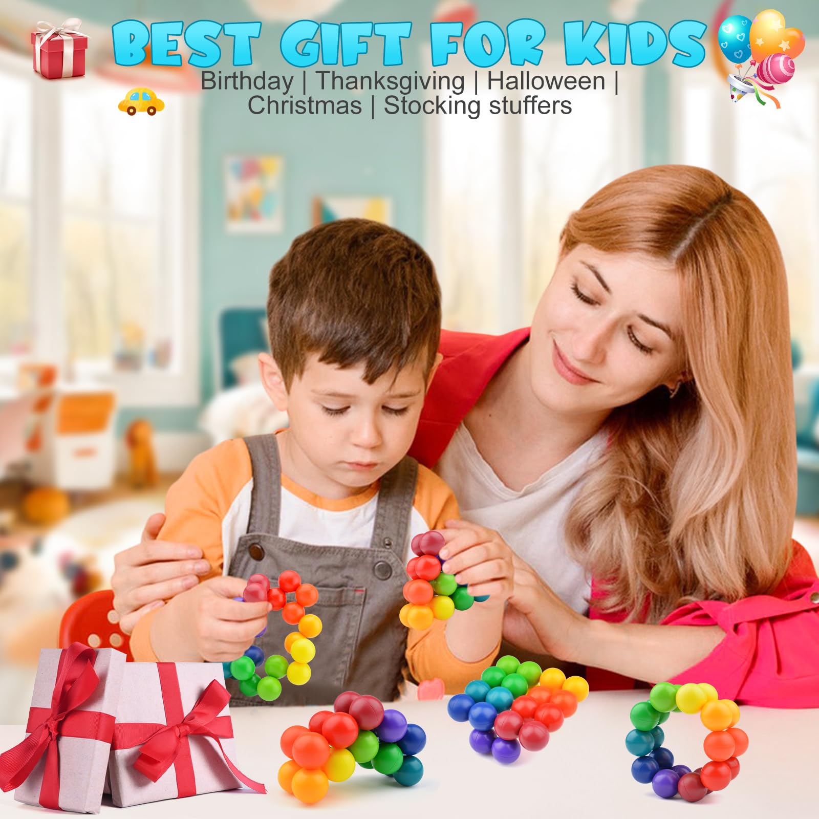 Yrissmiss Autism Sensory Toys for Autistic Children, Fidget Toys for Adults Kids , Autism Toy for Toddlers 3-4,Christmas Stocking Stuffers Present,Airplane Car Travel for Kids Ages 3-5