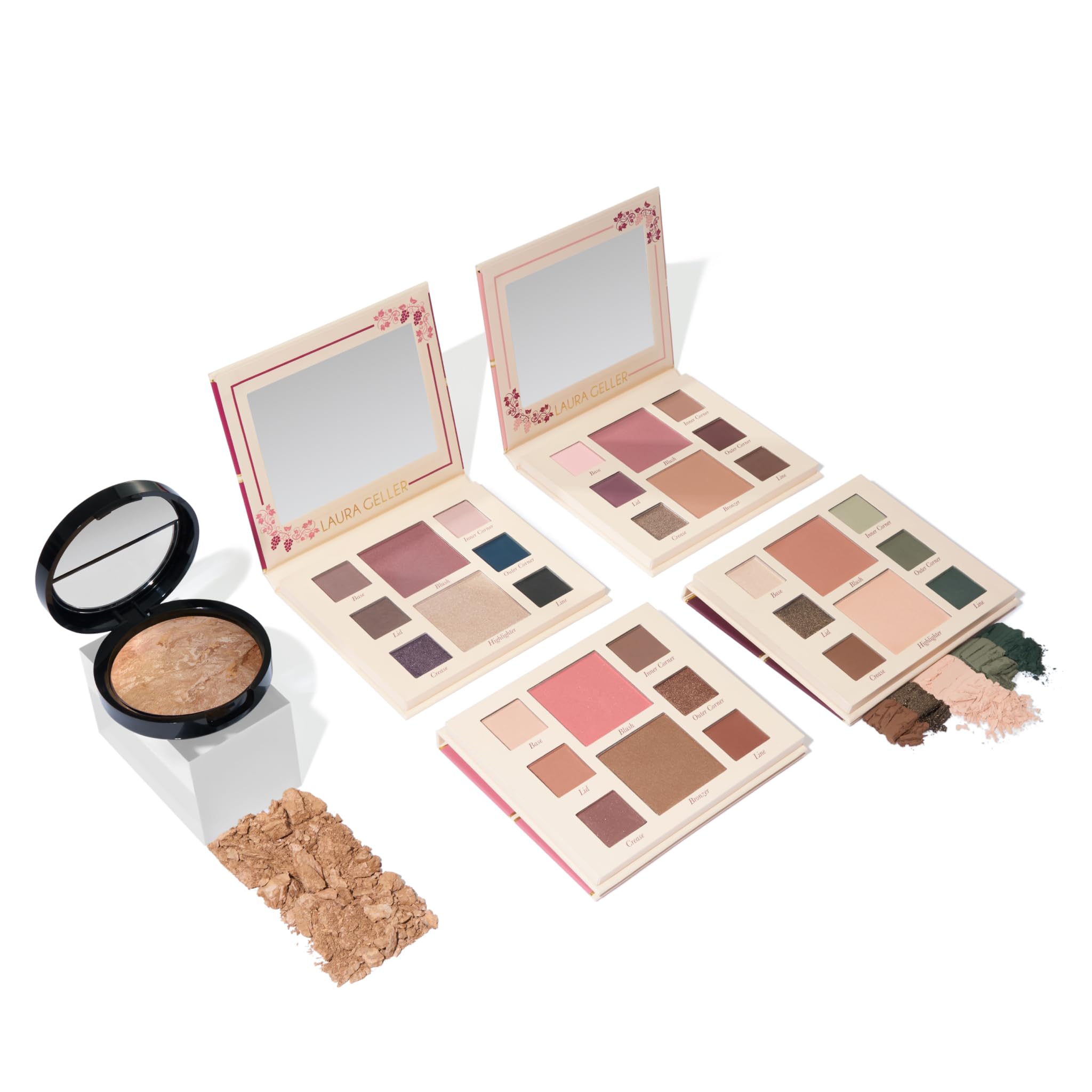 LAURA GELLER NEW YORK Party in a Palette, Ready to Jetset! + Baked Balance-n-Brighten Powder Foundation, Medium