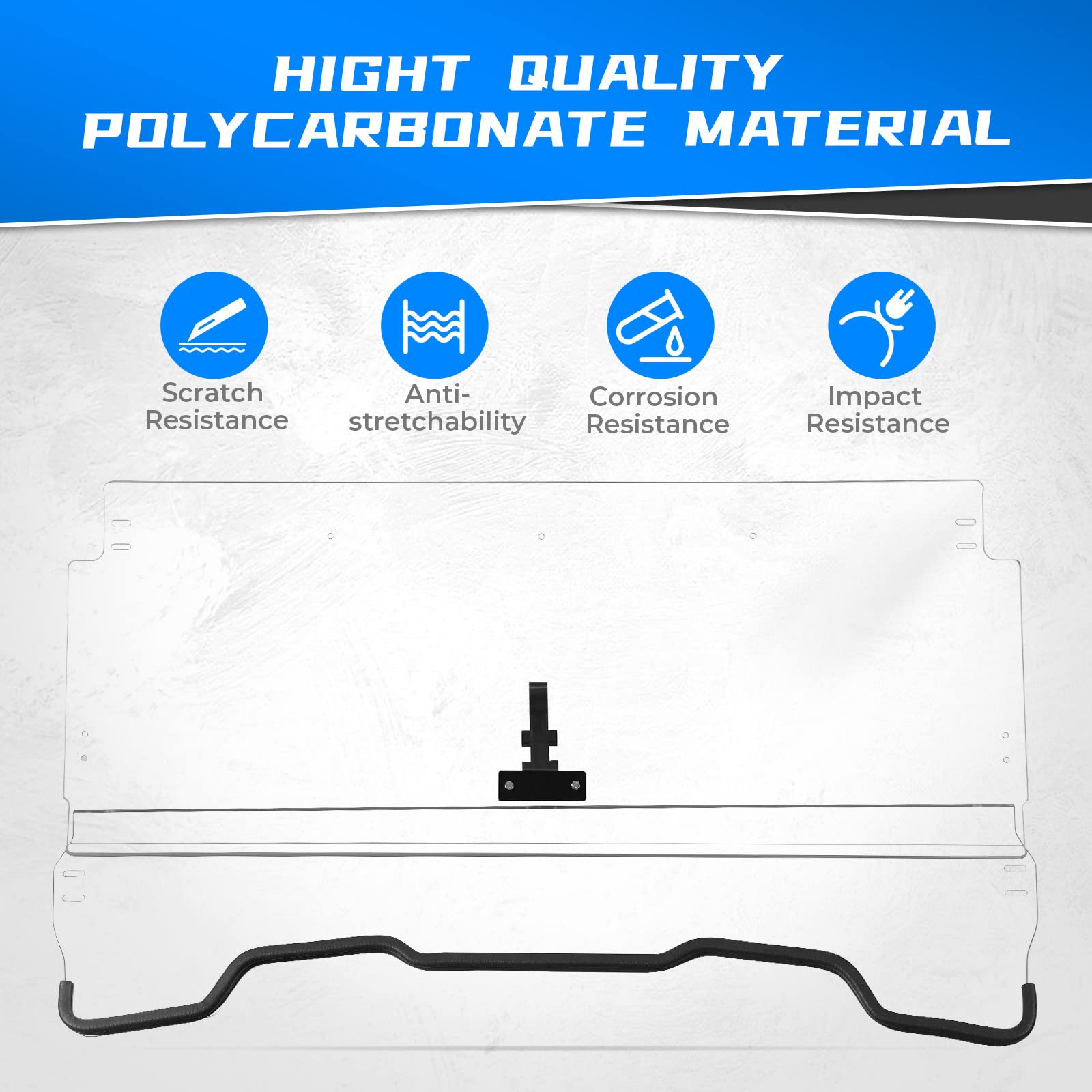 KEMIMOTO UTV 3-IN-1 Flip Windshield Compatible with Pioneer 700 / 700-4 (2014-2025), Hardened PC Material, Impact Resistant, UV Resistant, 95% Light Transmittance, Ventilated Windscreen Accessories