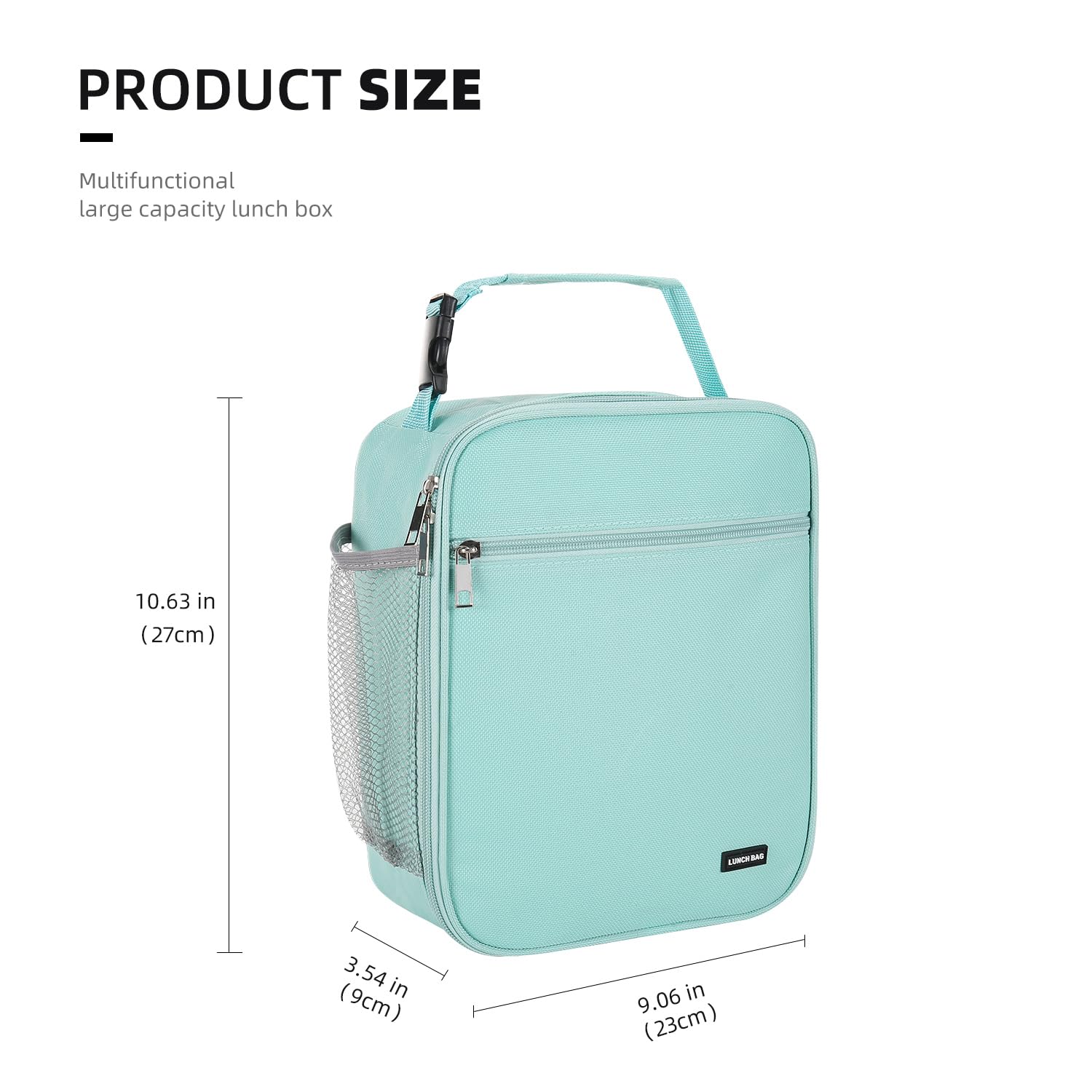 AYEANY Lunch box Lunch bag for men women Lunchbox Lunch bags Insulated Lunch bag Lunch box cooler (baby blue)