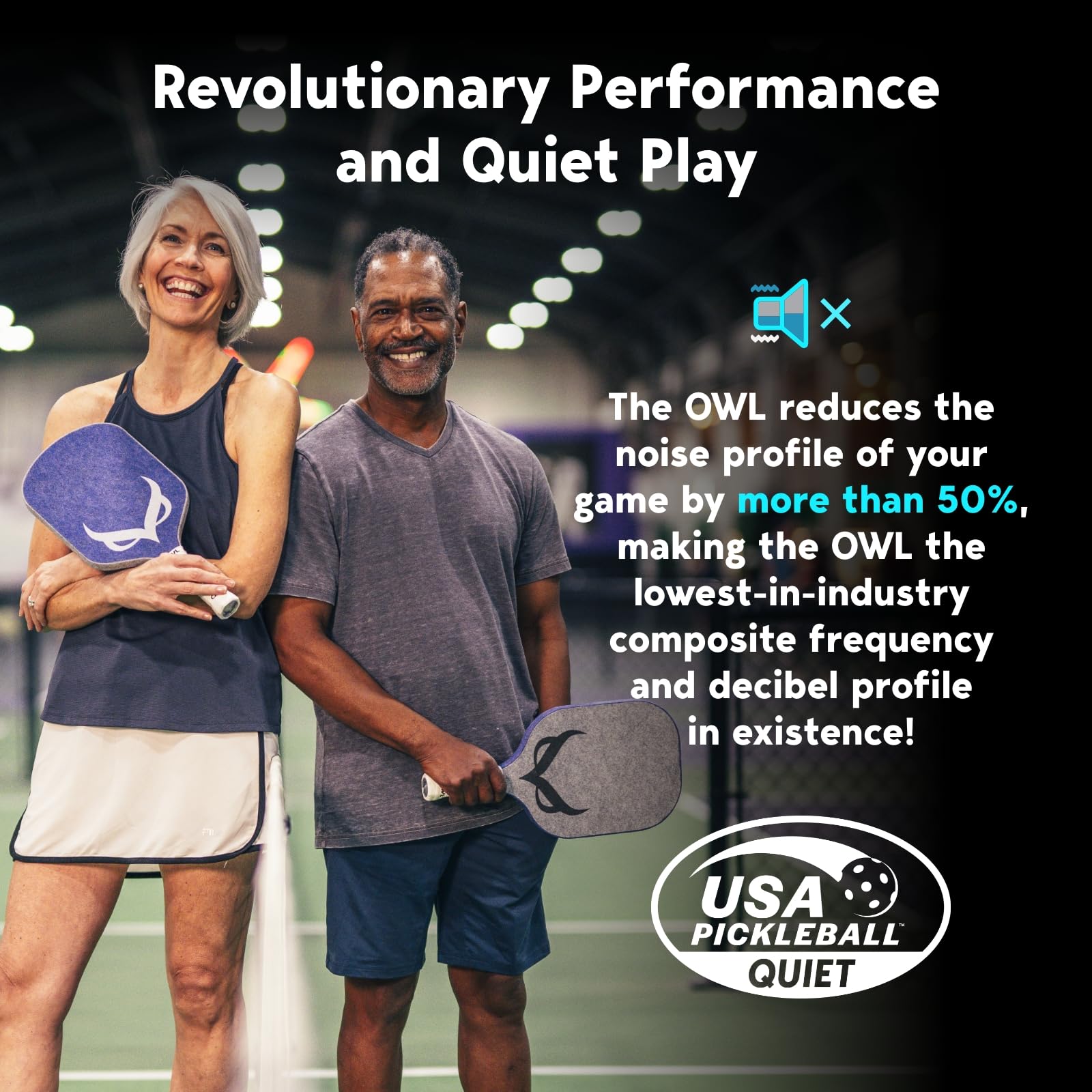 The OWL Paddle CX, Premium Pickleball Paddle - USAP Approved, Revolutionary Pickleball Paddle - Quiet Pickleball Paddle, 50% Less Noise - Great Control, Spin & Touch