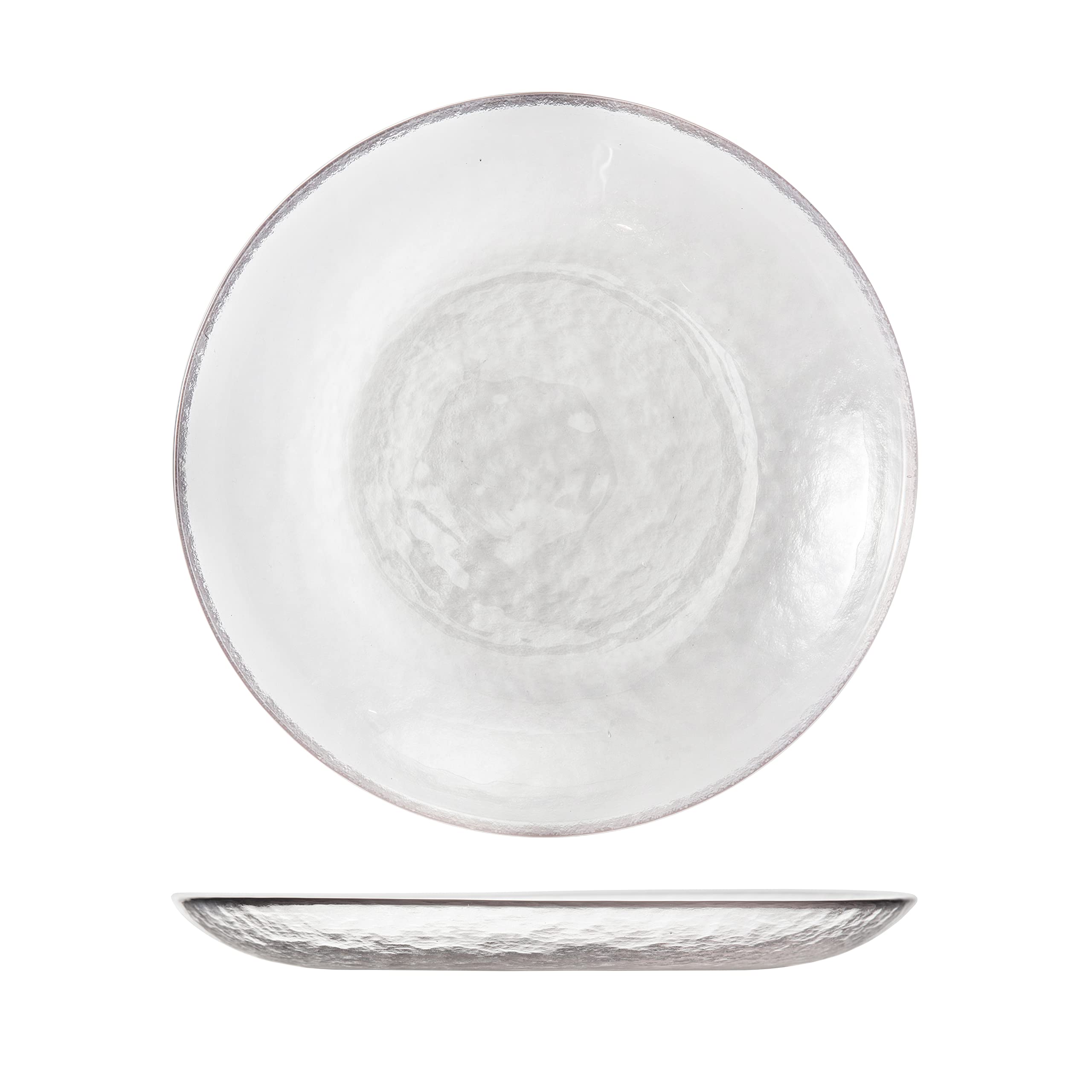 Los Cabos Glass Dinnerware and Drinkware Collection Clear 8 Inch Salad Plate (Set of 4)