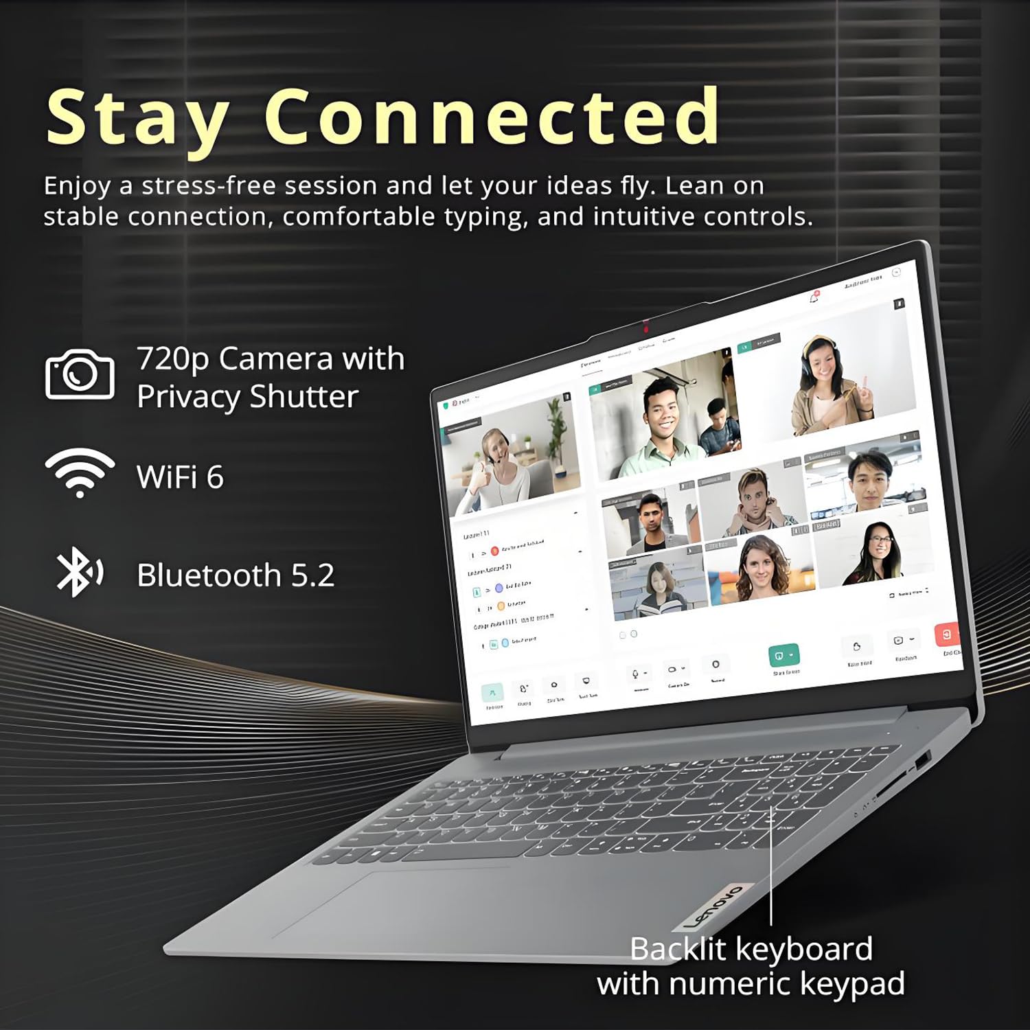 Lenovo Ideapad Slim 3 Laptop for Student & Business with Microsoft Office, Backlit Keyboard, AMD Ryzen 5 5625U (Beats i7-1260U), 15.6" FHD Display, 16GB RAM, 512GB SSD, Windows 11 Pro, WOWPC USB