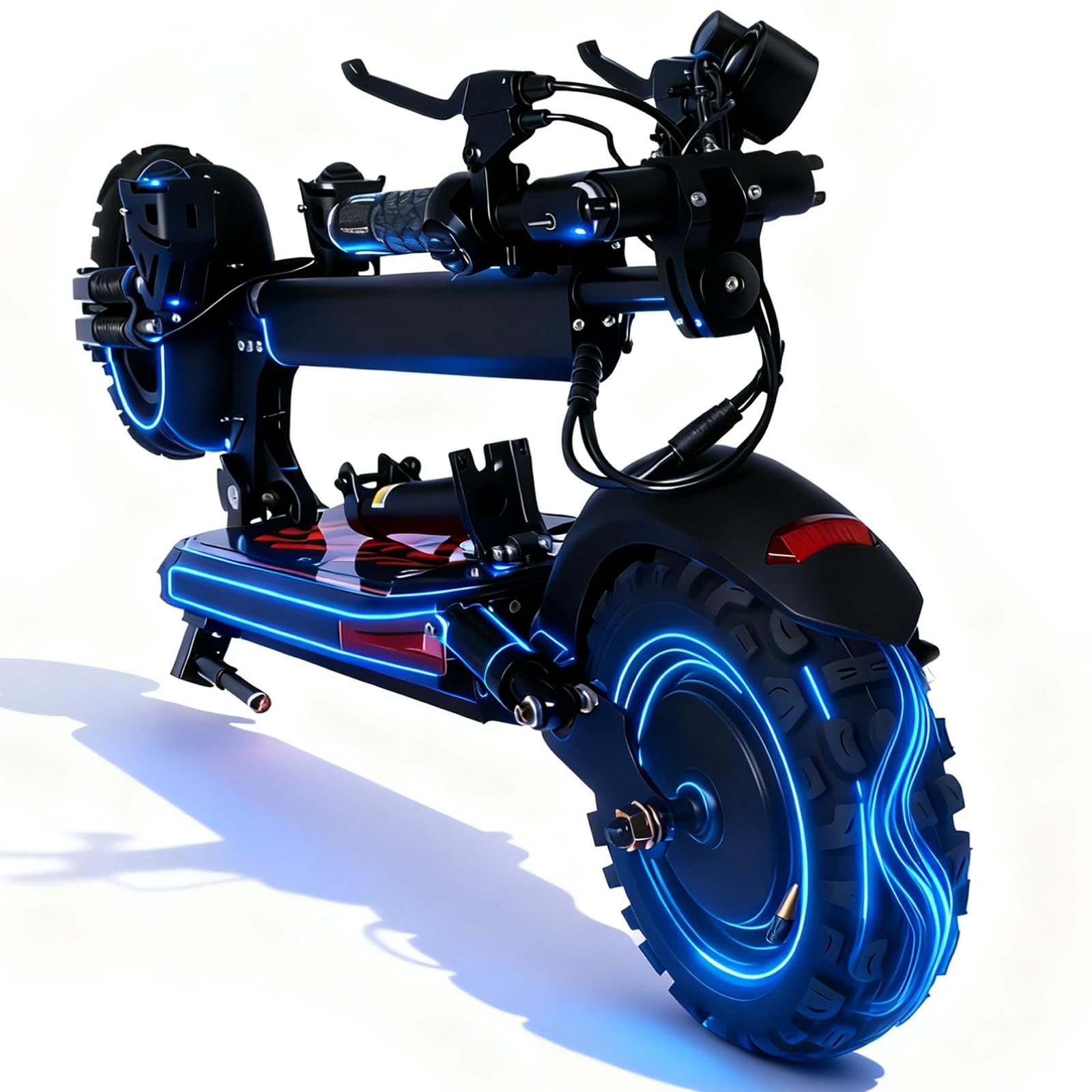 Electric Scooter Adults, 34 Mph Max Speed, 11" Off-Road Tires,48V 18AH Big Battery, 31 Miles Long Range, 1200W Motor, Dual Braking System,Folding Commuter E Scooter