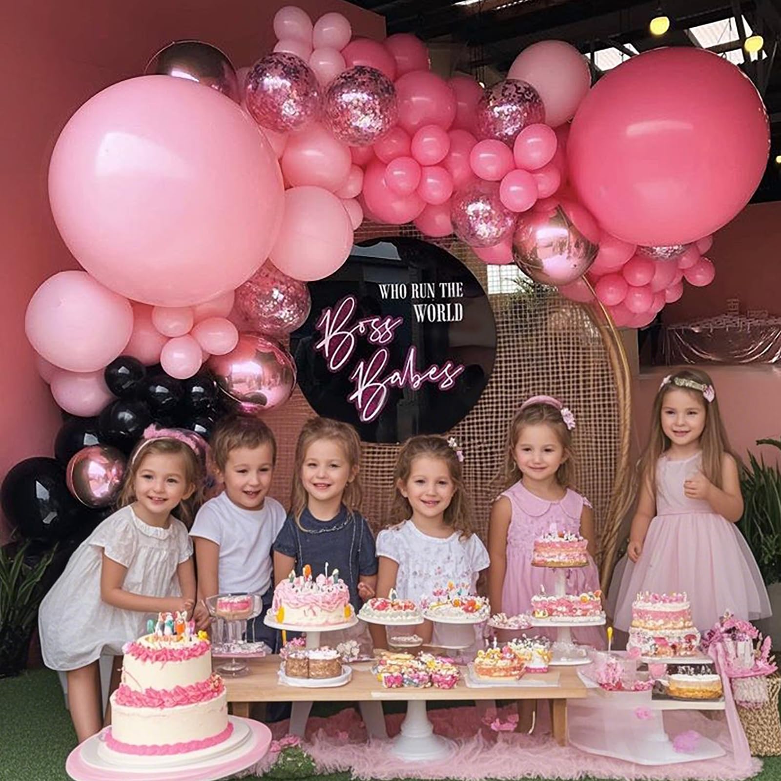 CVPARTYON Light Pink Balloons 125 pcs Different Sizes of 8 12 10 5 Inch Pastel Baby Pale Pink Balloon Arch Kit Garland for Princess Birthday Baby Shower Gender Reveal Valentine's Day Party Decoration
