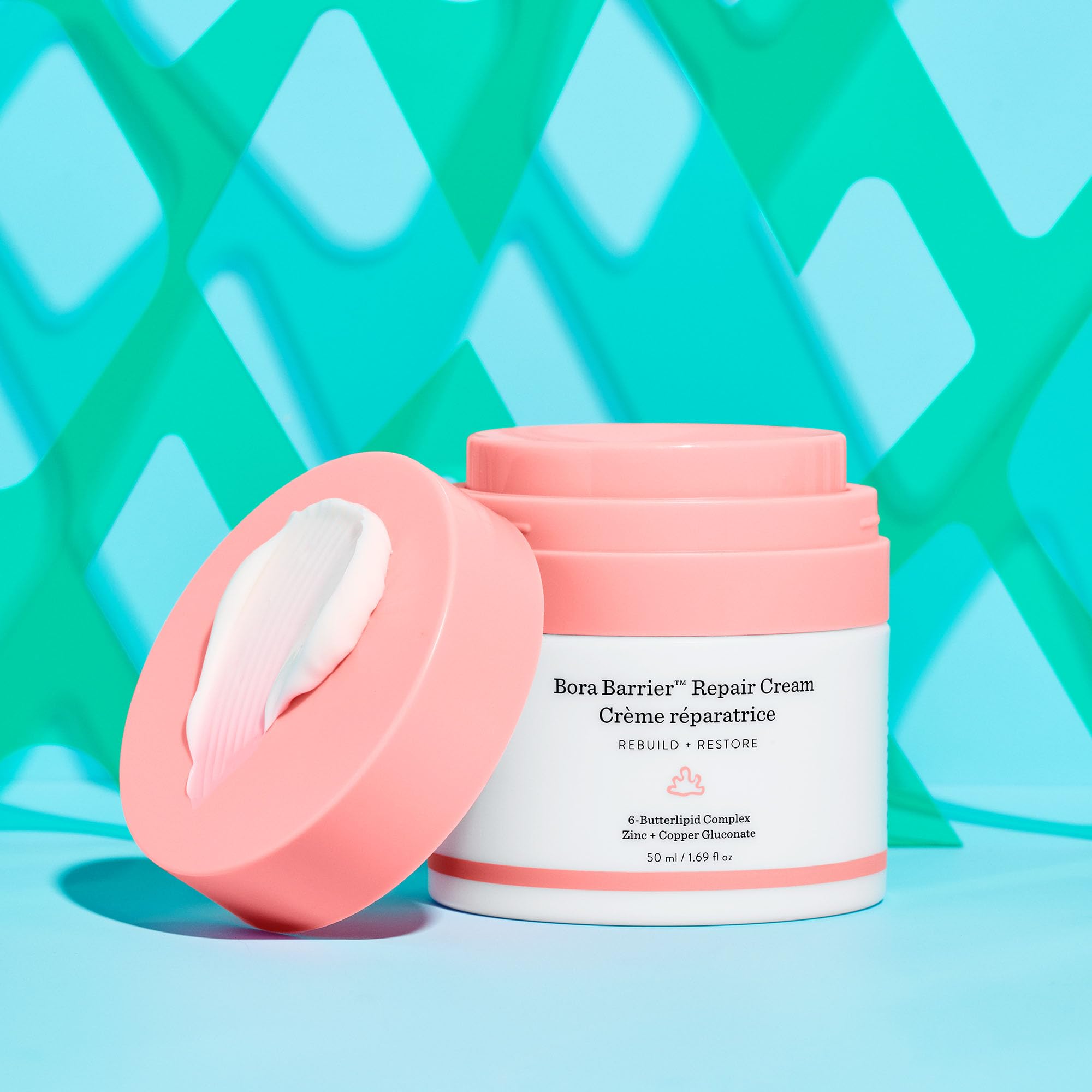 Drunk Elephant Bora Barrier Repair Cream - 50 ml - Delivers Reparative, Clinically Proven 24-Hour Moisture - Free of Essential Oils, Silicones, and Fragrances - Cruelty Free