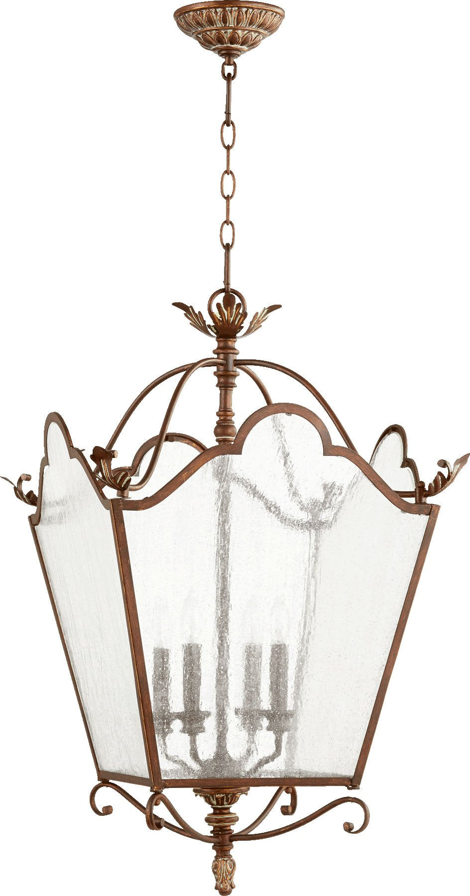 Quorum Lighting 6906-4-39, Salento Large Square Pendant, 4LT, 80 Total Watts, Vintage Copper