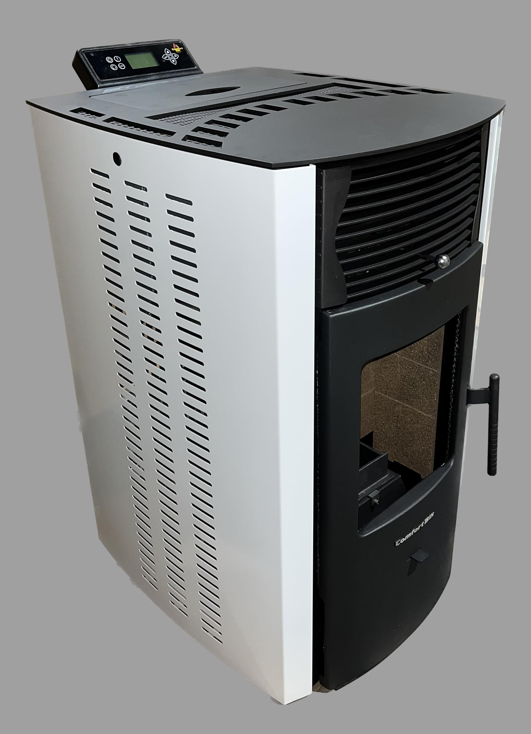 Comfortbilt HP50S Small Wood Pellet Stove Compact Heats 2,200 ft² 47 lb Hopper Arctic White