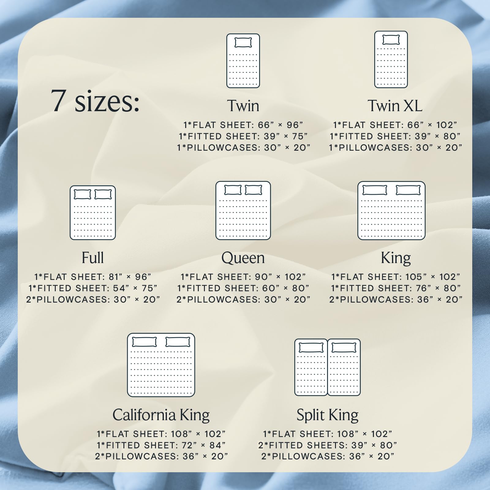 LuxClub 4 PC Full Sheet Set, Breathable Luxury Bed Sheets, Deep Pockets Wrinkle Free Cooling Bed Sheets Machine Washable Hotel Bedding Silky Soft - Sky Full