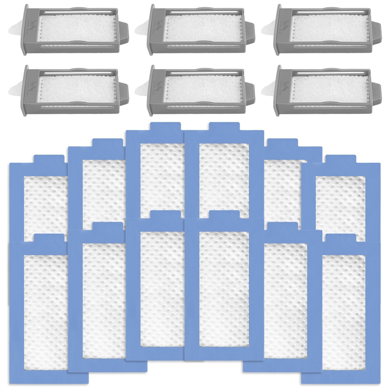 18PCS CPAP Filters Compatible with DreamStation 2, Replacement Kit 6 Reusable Pollen Filters 12 Disposable Ultra-Fine Filters, Replacement CPAP Filters Supplies Compatible with Philips DreamStation 2