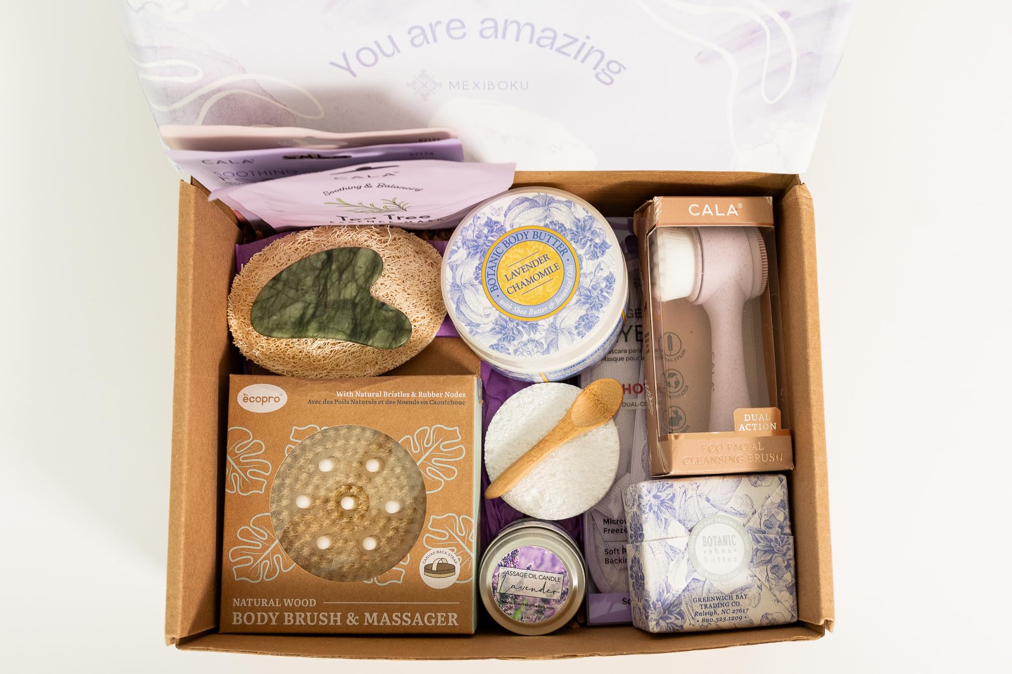 LUXURY SPA GIFT SET FOR HER -11-Pc Lavender Spa Beauty and Personal Care Collection Home Spa Pampering Package for Relaxation Perfect for Thank You, Birthday, Anniversary Gifts, Gift Box for Her