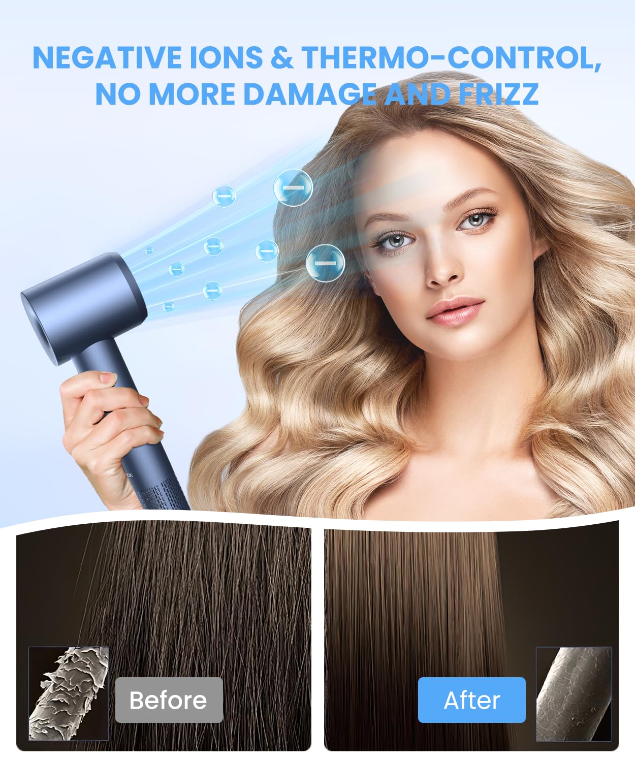 LAMPICK Hair Dryer & Magnetic Air Nozzle Replacement