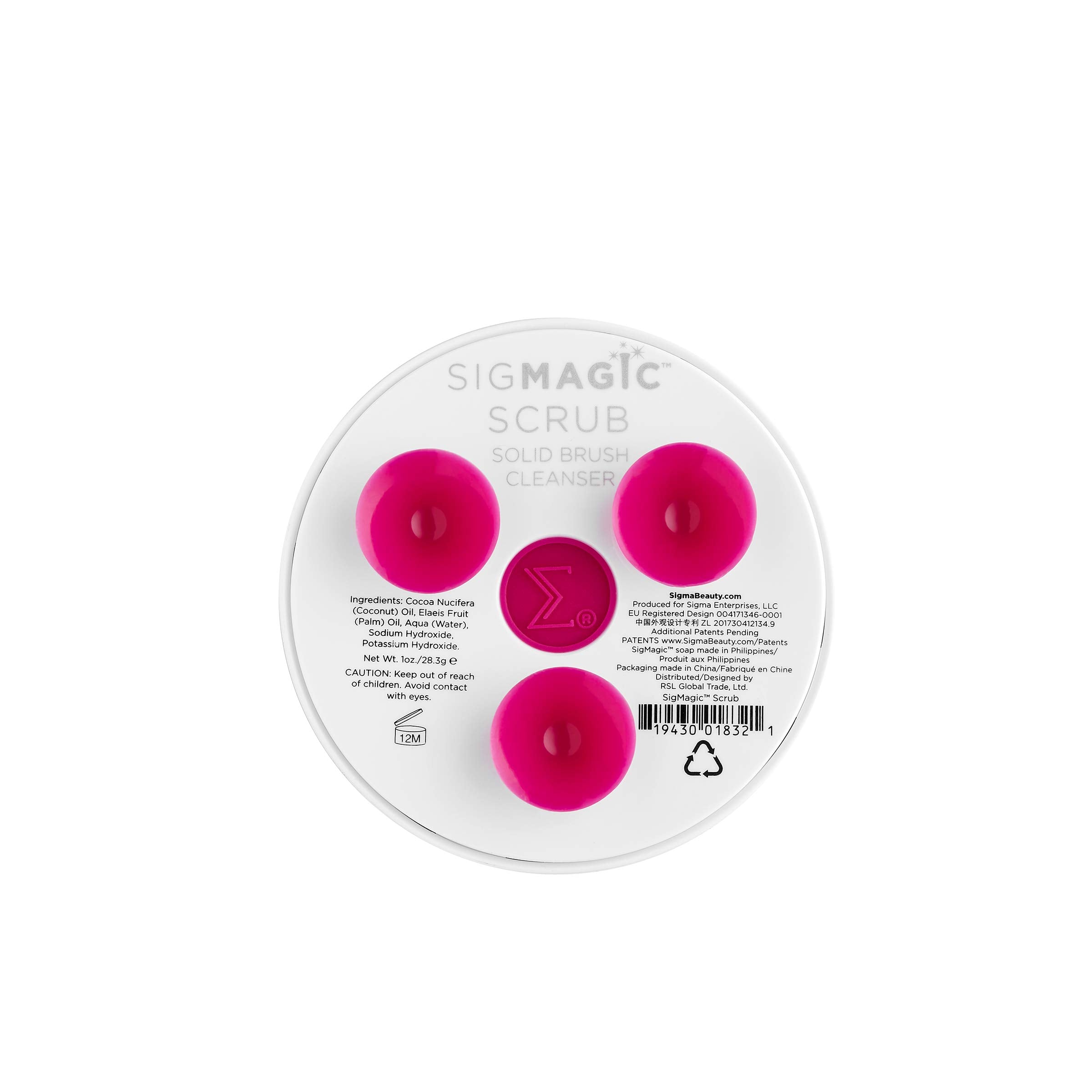 Sigma Beauty Portable 2-in-1 SigMagic Scrub – Solid, Professional Grade Makeup Brush Cleaner with Silicone Texture to Quickly and Effectively Remove Makeup Residue & Build Up on Makeup Brushes (1pc)