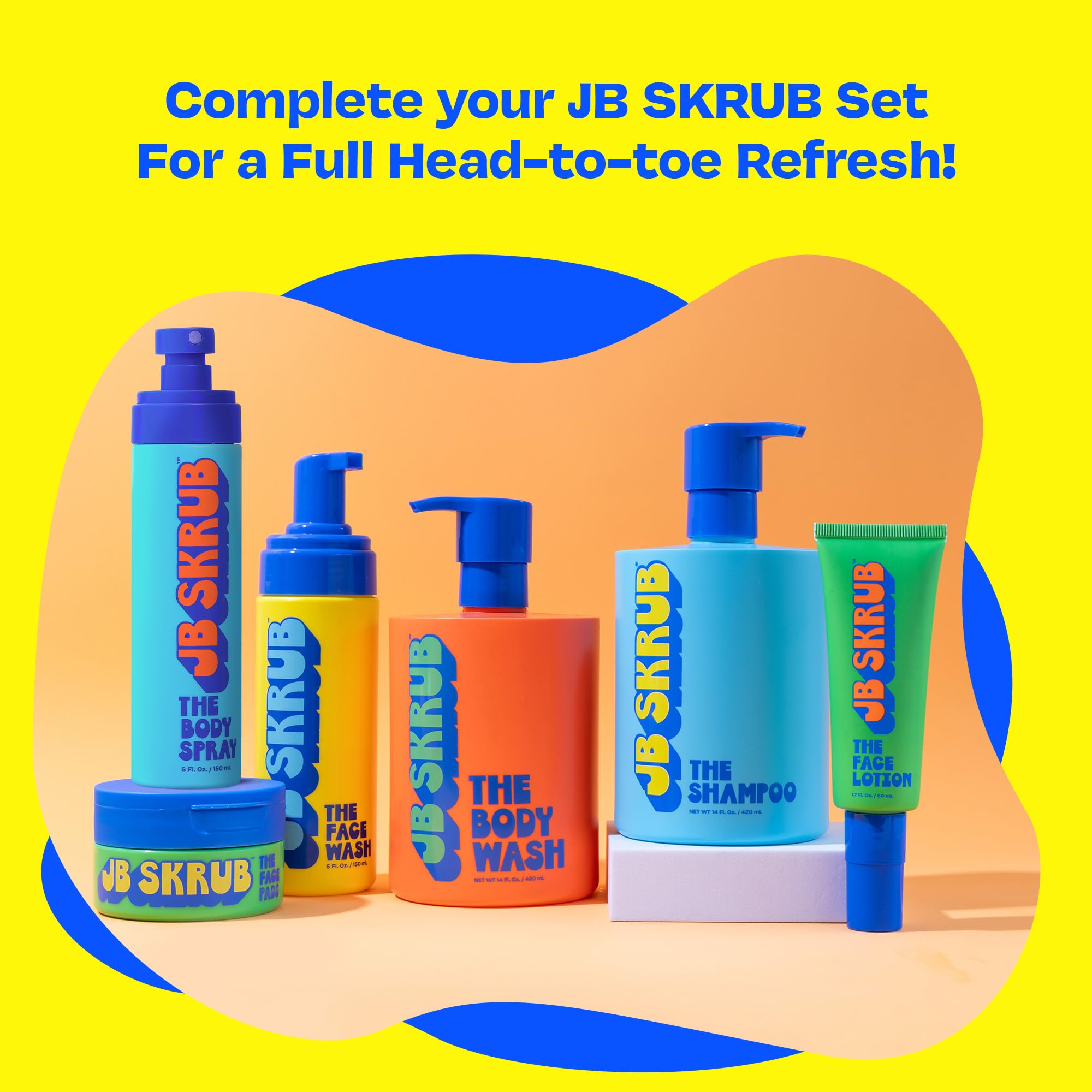 JB SKRUB The Shampoo for Kids, Tweens & Teens – Aloe Vera & Green Tea Infused for Healthy Hair & Scalp – Sulfate-Free, Paraben-Free, Citrus, 14 Ounces