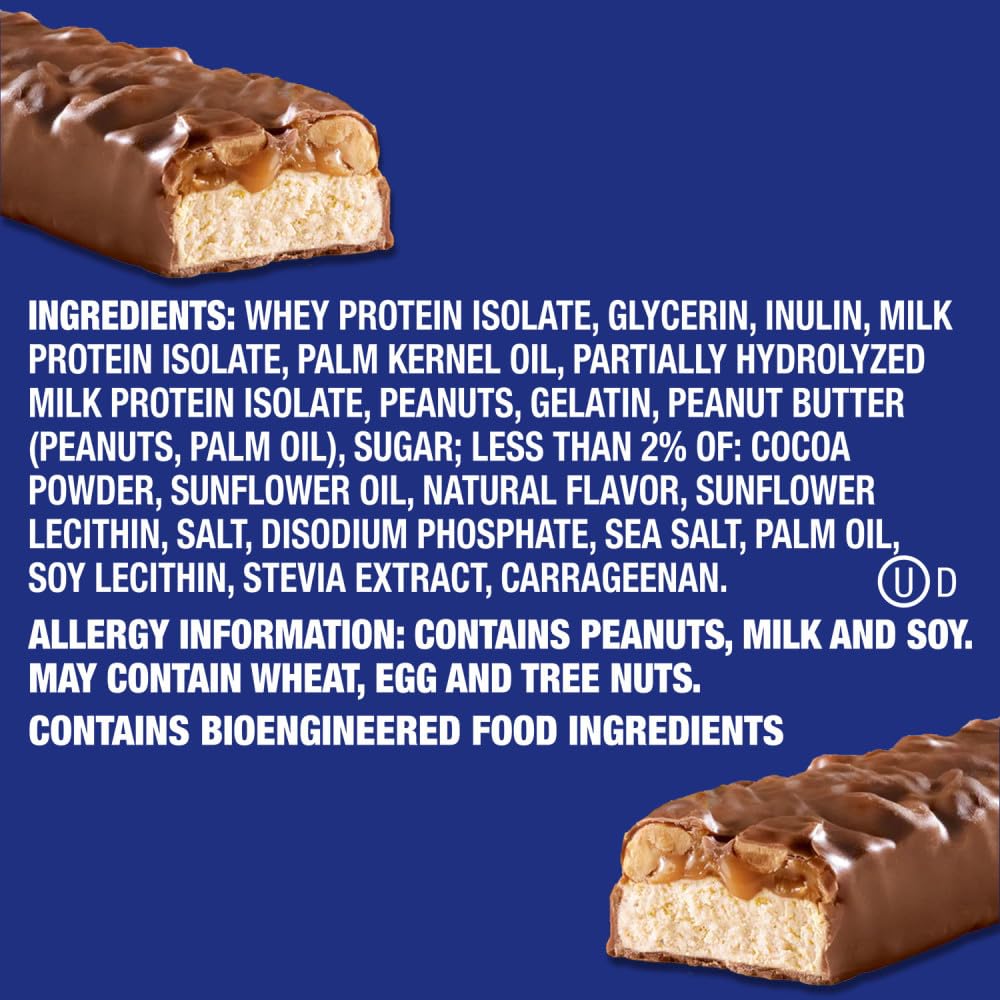 SNICKERS Peanut & Caramel Hi Protein Bar, 24.12 oz, 12 ct Box