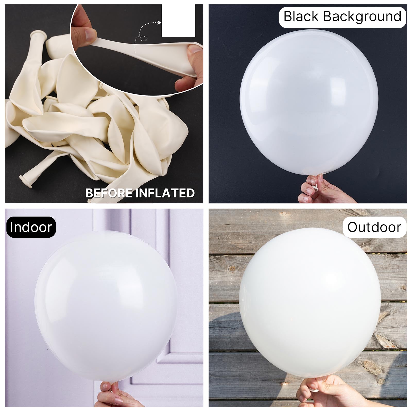 PartyWoo White Balloons 140 pcs Different Sizes Pack of 18 12 10 5 Inch Matte White Latex Balloon Arch Kit Garland for Wedding Bridal Graduation Baby Shower Birthday Party Decorations White-Y13