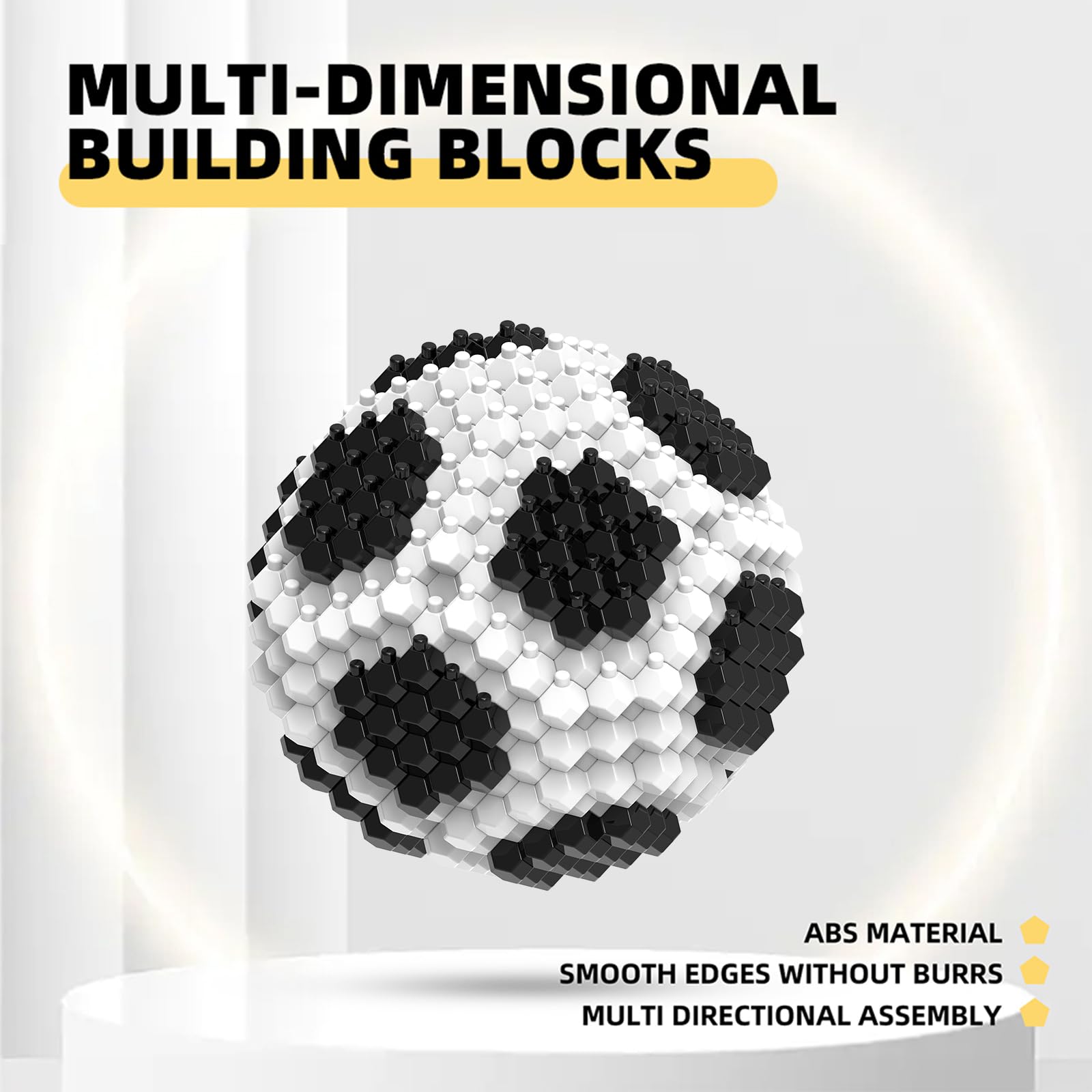 KADELE Fun Soccer Building Set 215PCS, Extremely Challenging STEM Building Blocks Decor for Adults Kids, Micro 3D Educational Toys for Boys Girls Ages 14 and Above