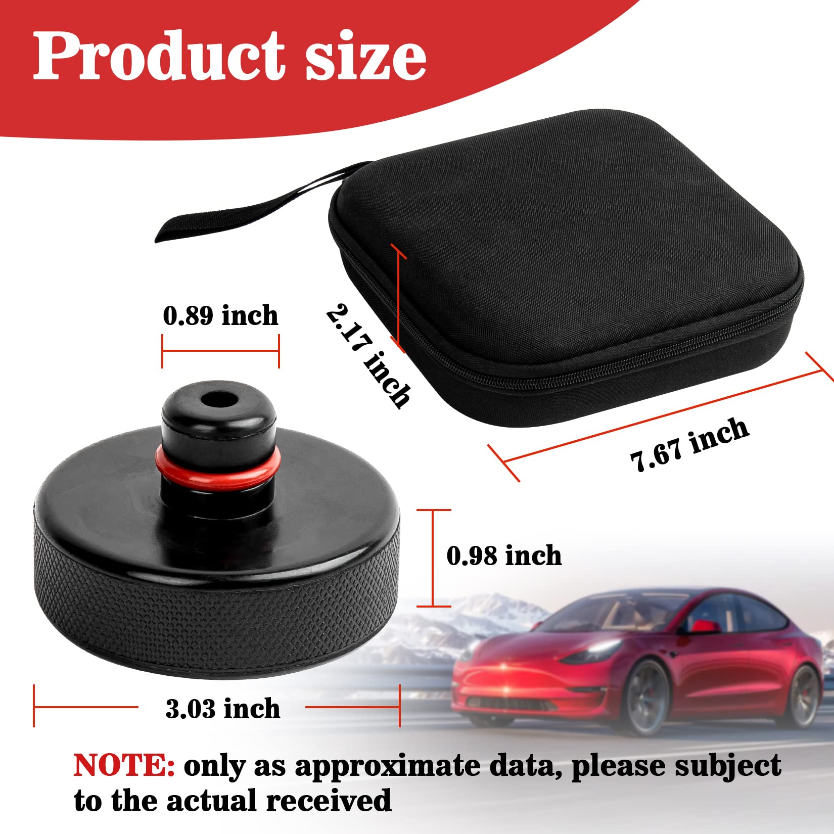 psler Jack Pad for Tesla 3/Y/X/S - Lifting Jack Pucks for Tesla Model 3 Y X S Accessories Quick Floor Jack Stand Rubber Pad Car Tire Lift Jack Point Protect Blocks Jack Parts Kit 4 Packs Black