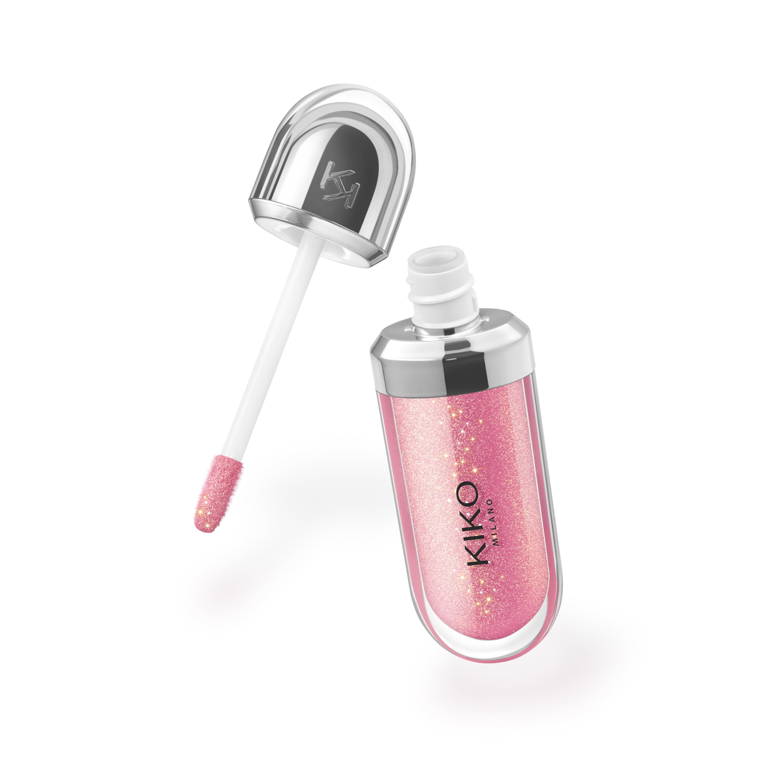 KIKO Milano 3D Hydra Lip Gloss – High Shine, Hydrating, Plumping, Non-Sticky, Moisturizing Lip Makeup – 26 Sparkling Hibiscus Pink – 6.5ml