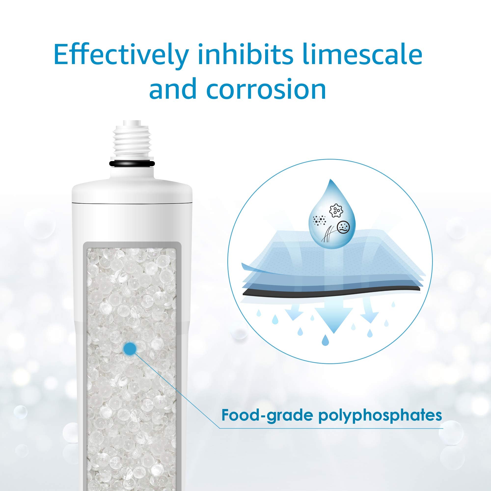 AQUA CREST AP431 Replacement for Aqua-Pure AP430SS, Whole House Scale Inhibitor Water Filter, Helps Prevent Scale Build Up On Hot Water Heaters and Boilers, Pack of 1