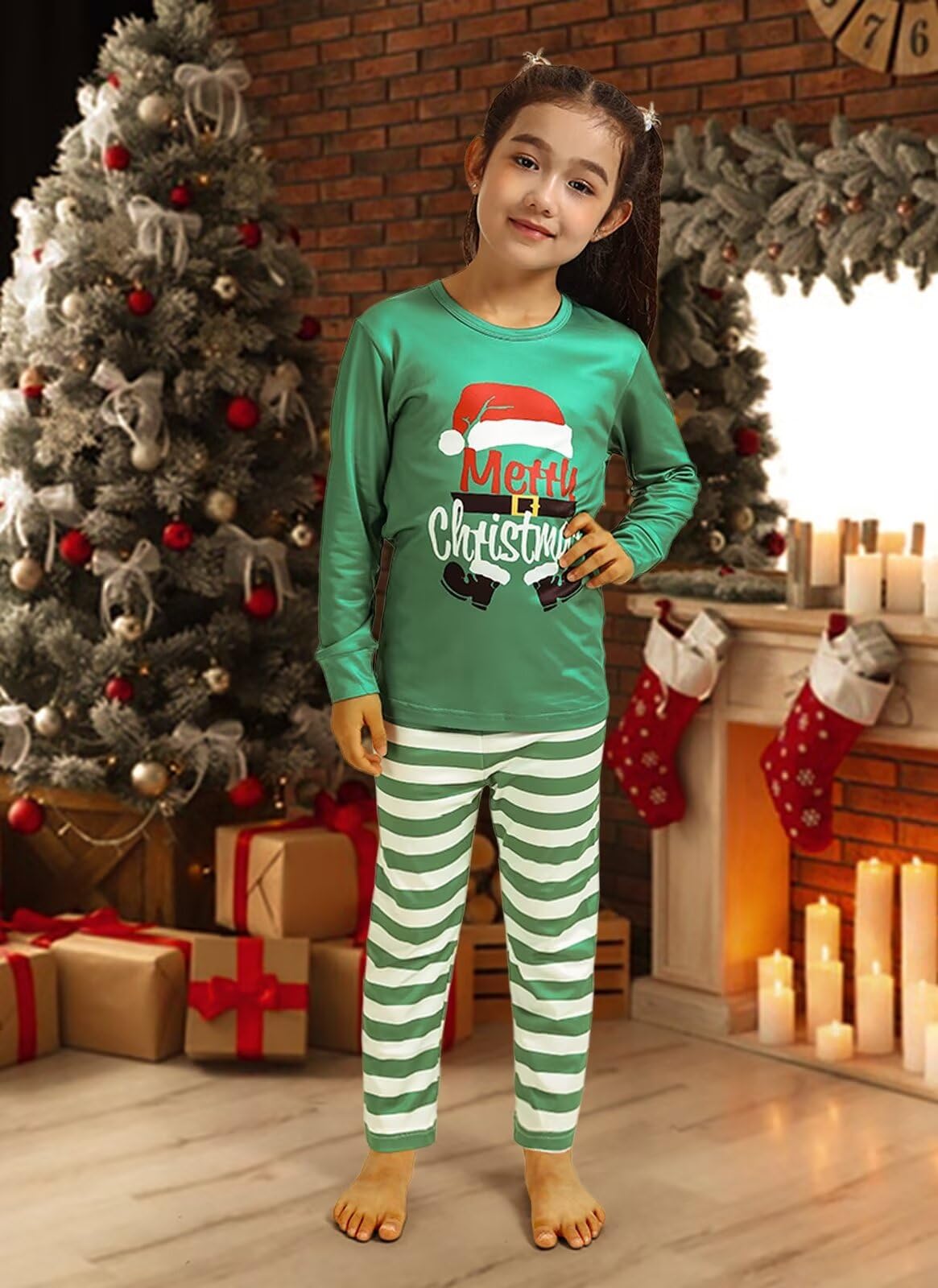 Christmas Pajamas Family or Couples Christmas Pajamas Matching Set Christmas Elf Pajamas Holiday Party Pajama Matching