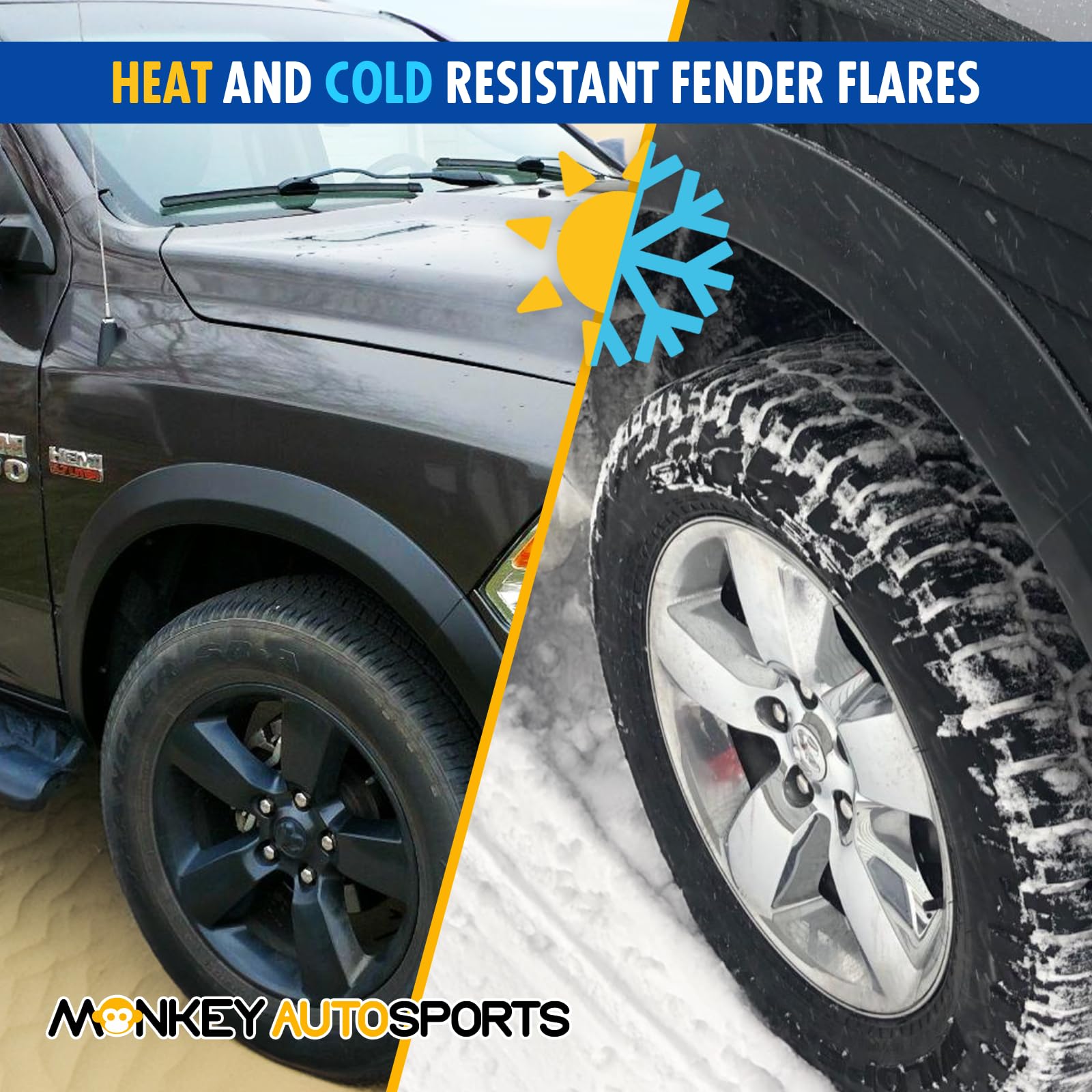 Dodge Ram 2500/3500 Factory/OE Design Fender Flares. 2010-2018 Models. Set of 4