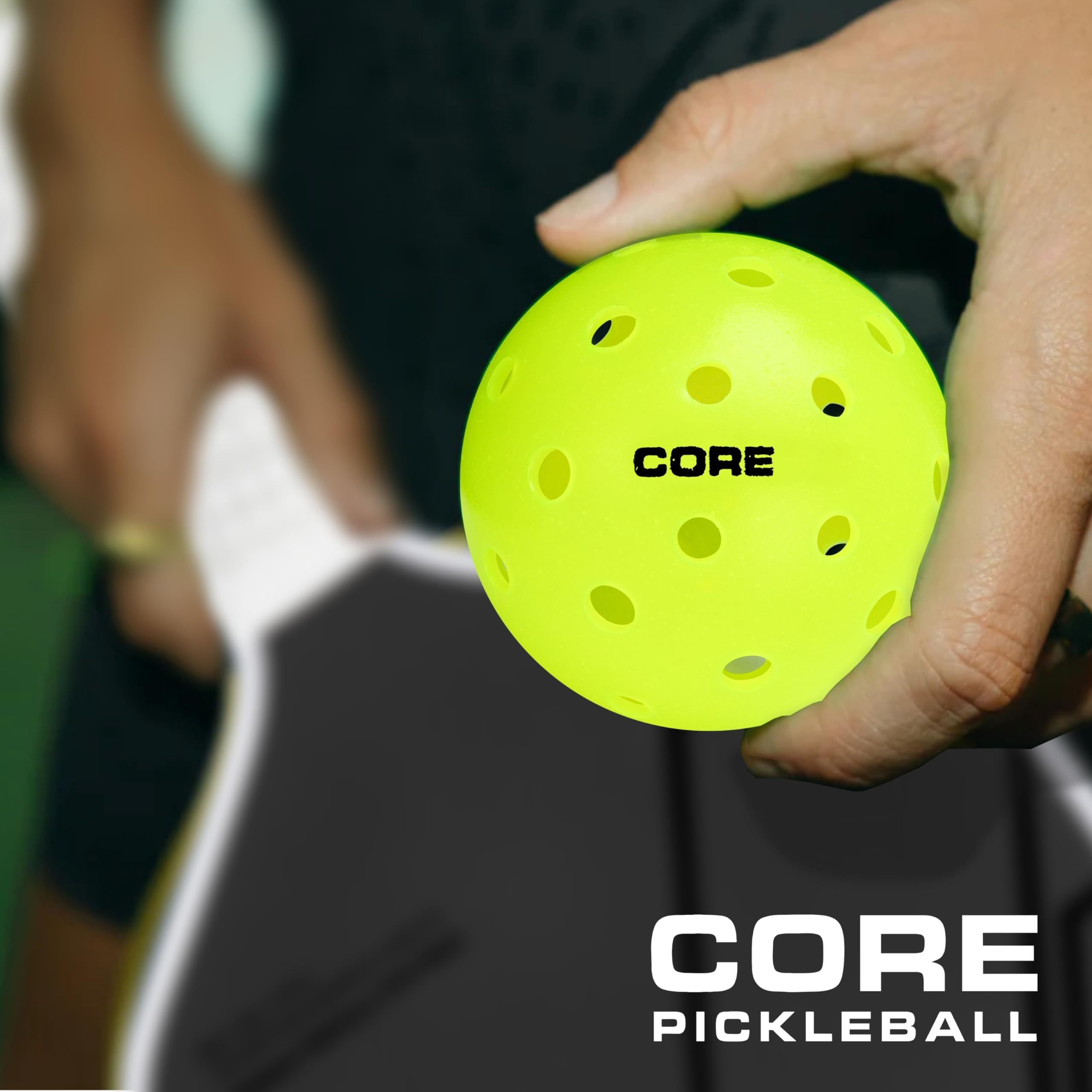 CORE Pickleball Balls for Professionals and All Levels of Play | USA Pickleball Approved Durable Outdoor Pickleball Balls with 40 Holes (12 Pack)