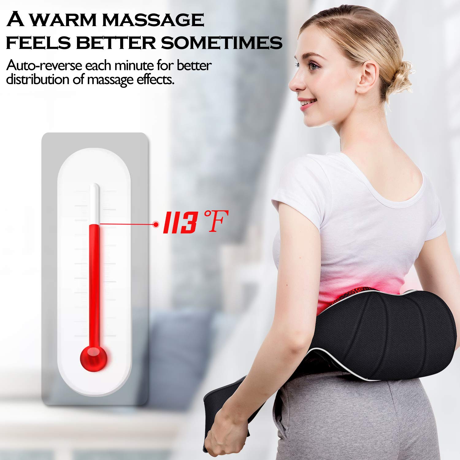 VIKTOR JURGEN Christmas Gifts for Women & Men, Shiatsu Neck and Shoulder Massager with Heat Deep Tissue Kneading Sports Recovery Massagers for Back, Foot, Relaxation Gifts for Wife, Husband, Him, Her