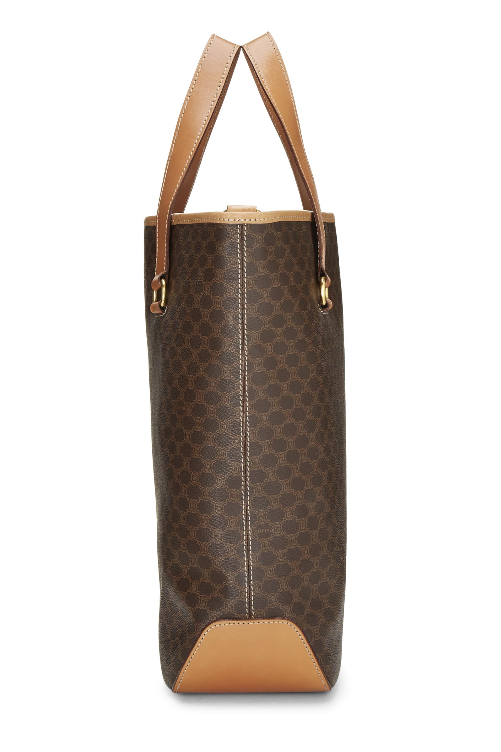 Céline, Pre-Loved Brown Macadam Tote, Brown