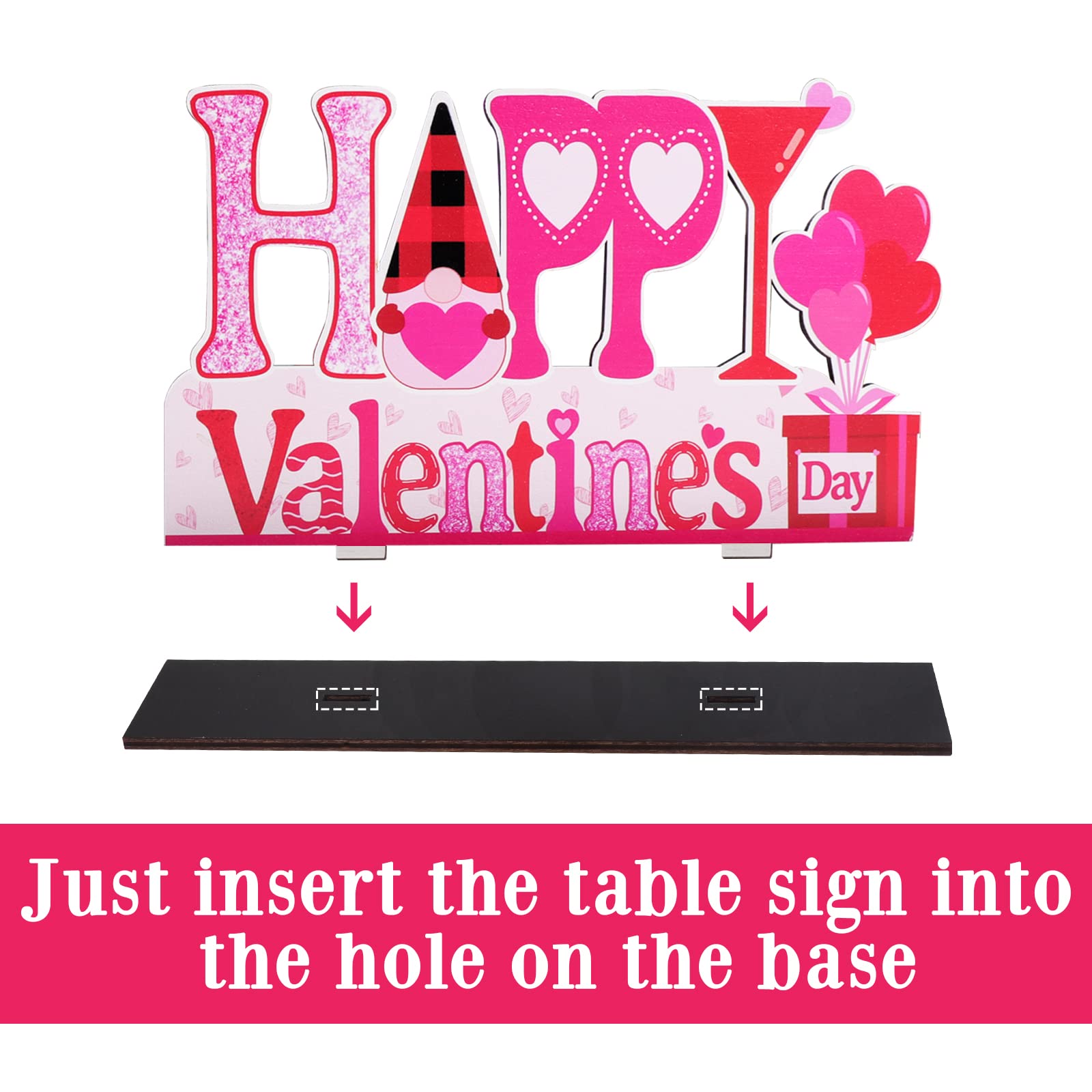 Valentines Day Decor Love Tabletop Centerpiece Signs, 4Pcs Valentines Day Deacor Wooden Table Sign, Romantic Valentines Day Decorations for the Home Table Decor Valentines Day Gifts