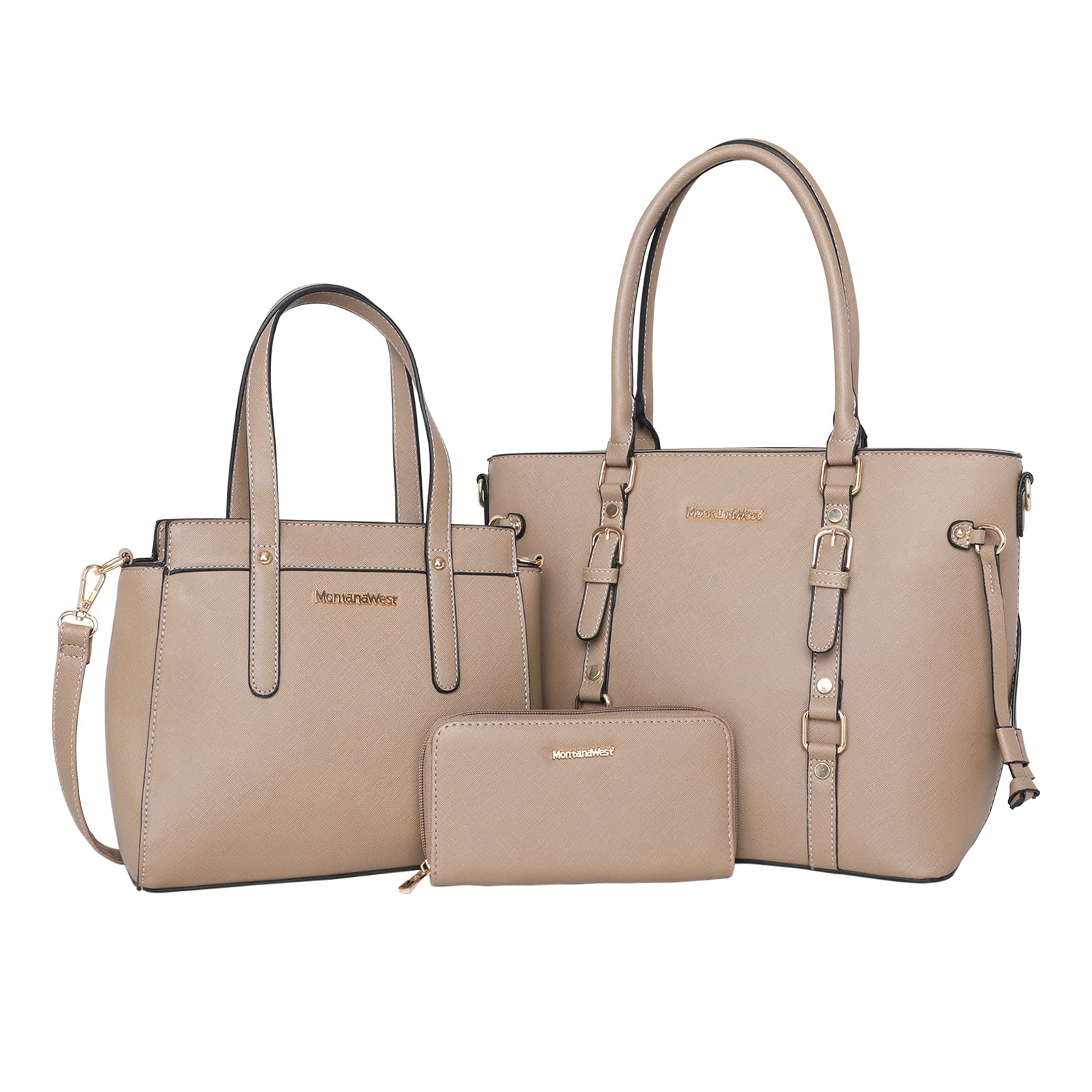 Montana West Purses and Handbags for Women Tote Purse and Wallet Set Shoulder Satchel Bag for Women 3pcs MWC3-C032WKH