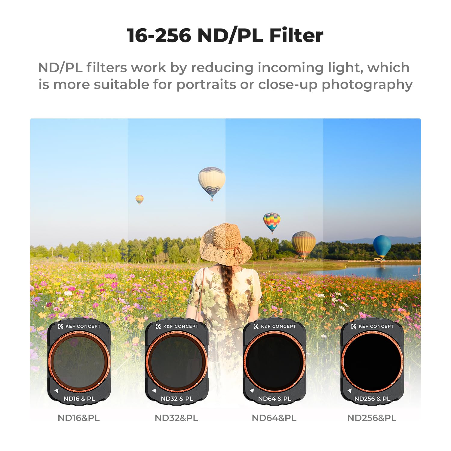 K&F Concept UV/CPL/ND Filter Set Compatible with DJI Osmo Pocket 3, 6 Pack Magnetic UV+CPL+ND16/PL+ND32/PL+ND64/PL+ND256/PL Protection Polarizer Neutral Density Filters, Multi Coated HD Optical Glass