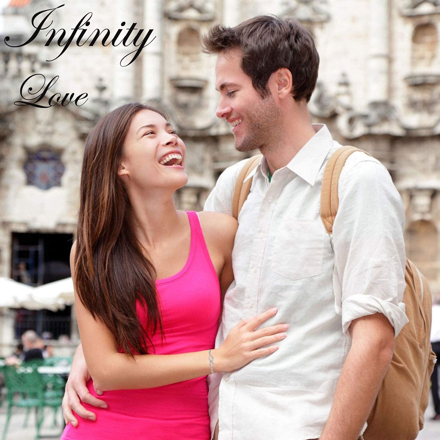 Desimtion Valentines Day Gifts for Women Teen Girls, Rose Infinity Bracelets, Birthday Easter Gifts for Girls Her Wife Girlfriend, Gifts for Women, Trendy Stuff Gifts for Teen Girls