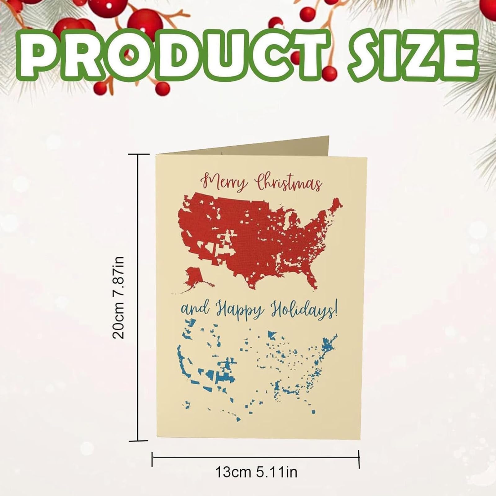 10PCS 2024 Merry Christmas America Card, 2024 Presidential Election Map Cards, America Christmas Card, Patriotic Christmas Cards, Funny Greeting Cards Holiday Cards Xmas Gifts