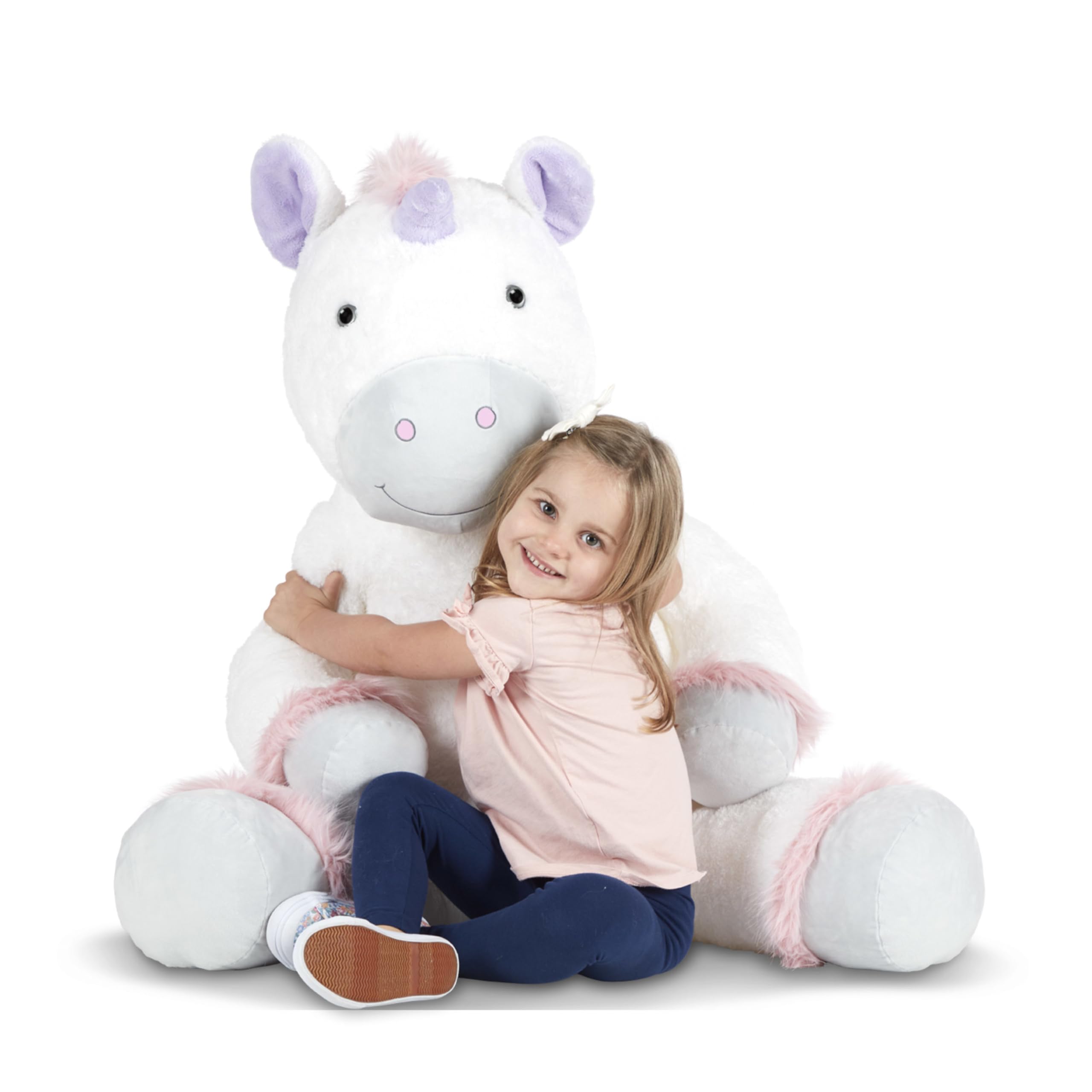 Melissa & Doug Gentle Jumbos Unicorn Giant Stuffed Plush Animal (Sits Nearly 3 Feet Tall) ,36 inches