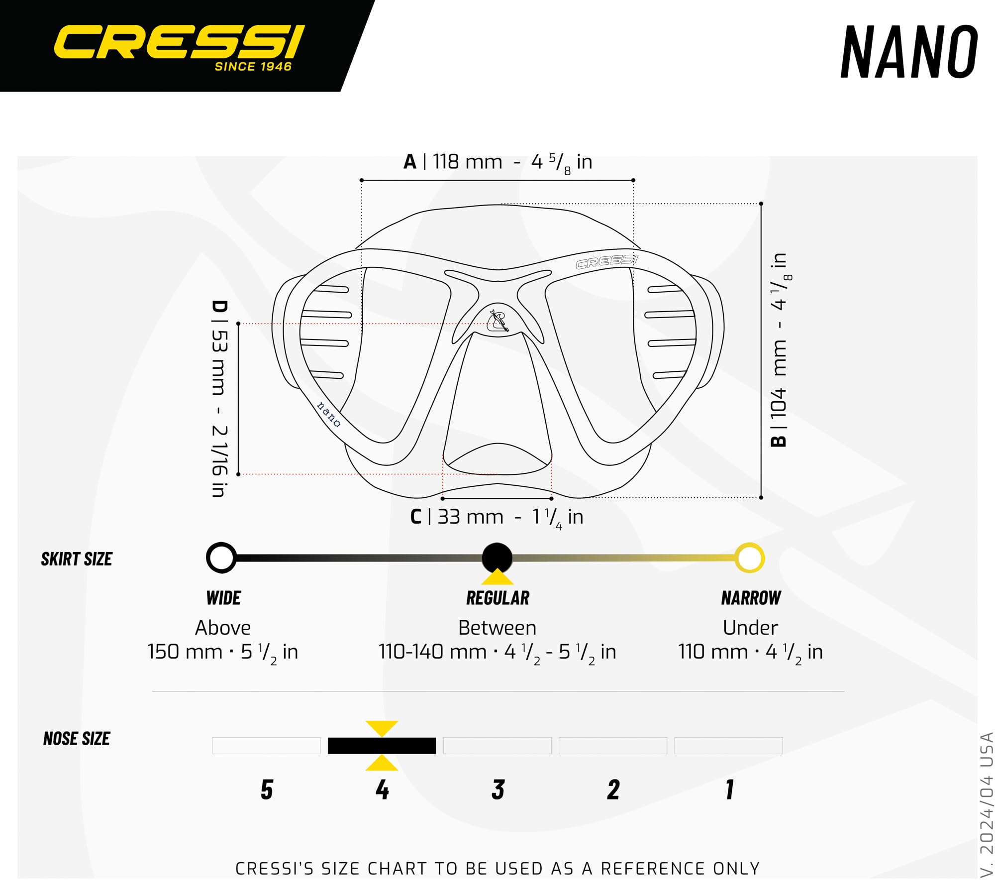 Cressi Nano, Blue Metal