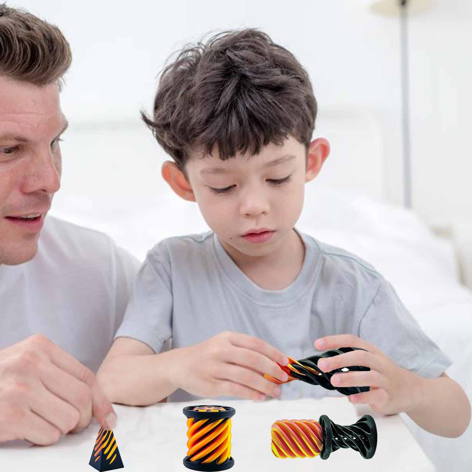 6 Packs Impossible Cone,Spiral Cone Fidget Toy,Impossible Cones passthrough Impossible Pyramid for Relaxing,Spiral Fidget Toy passthrough Impossible Cone,Birthday for Adults & Kids