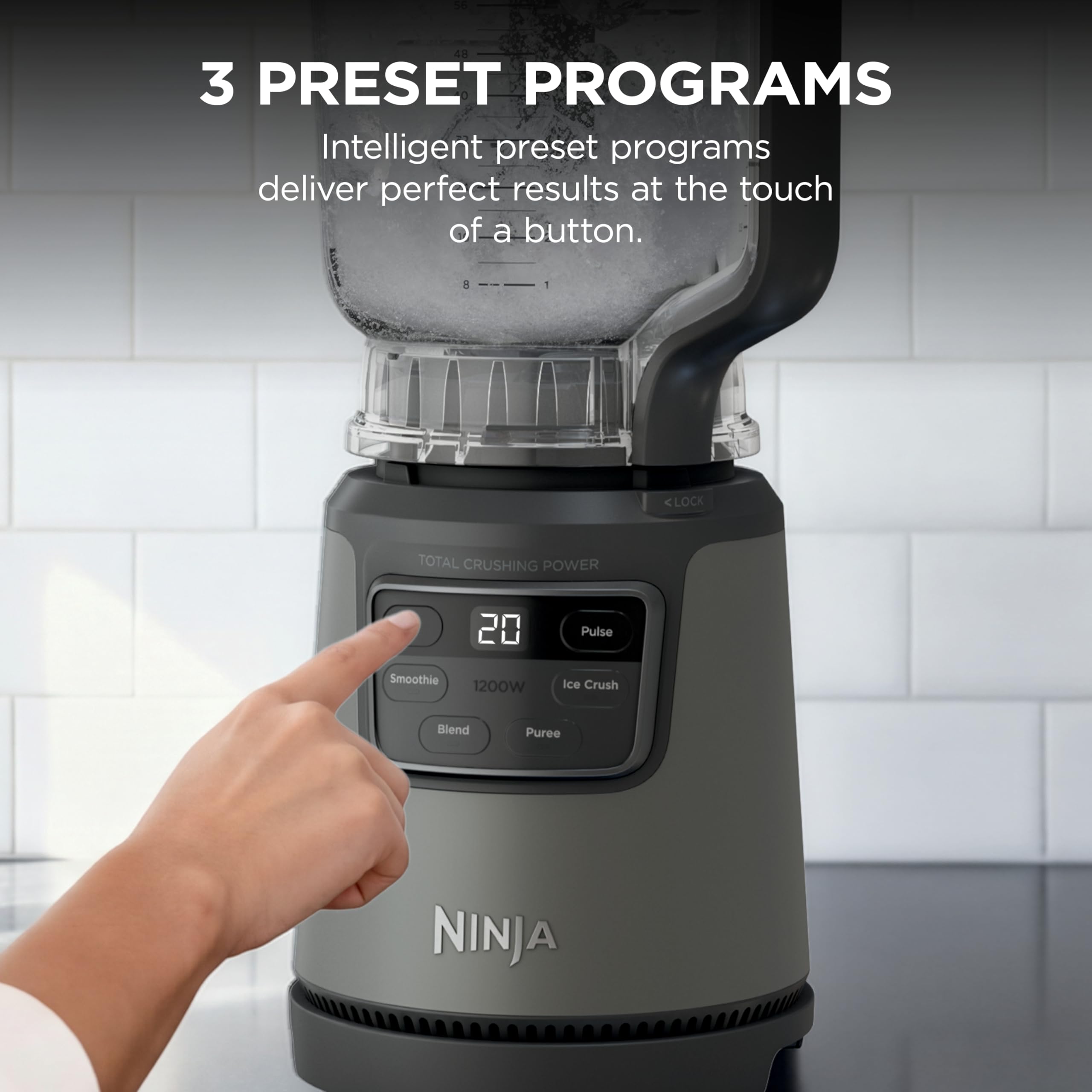 Ninja BlendPro Kitchen System | 72 oz* Full-Size Blender, 5-Cup Food Processor & 18 oz To-Go Cup | Total Crushing Tech, Presets for Smoothies, Ice Crush, Purees & Extracts | 1200 Watt | Beige | BO402