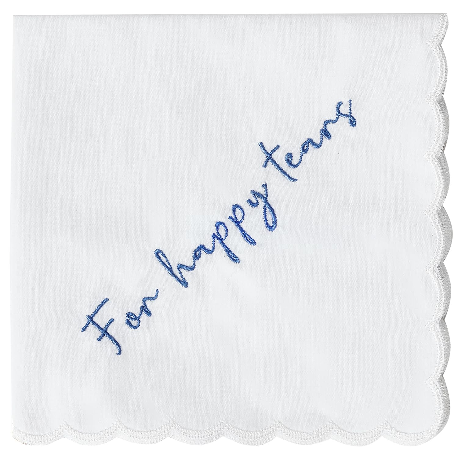 Mother of the Bride Gifts Happy Tears Wedding Handkerchief Something Blue for Bride on Wedding Day (Happy Tears)