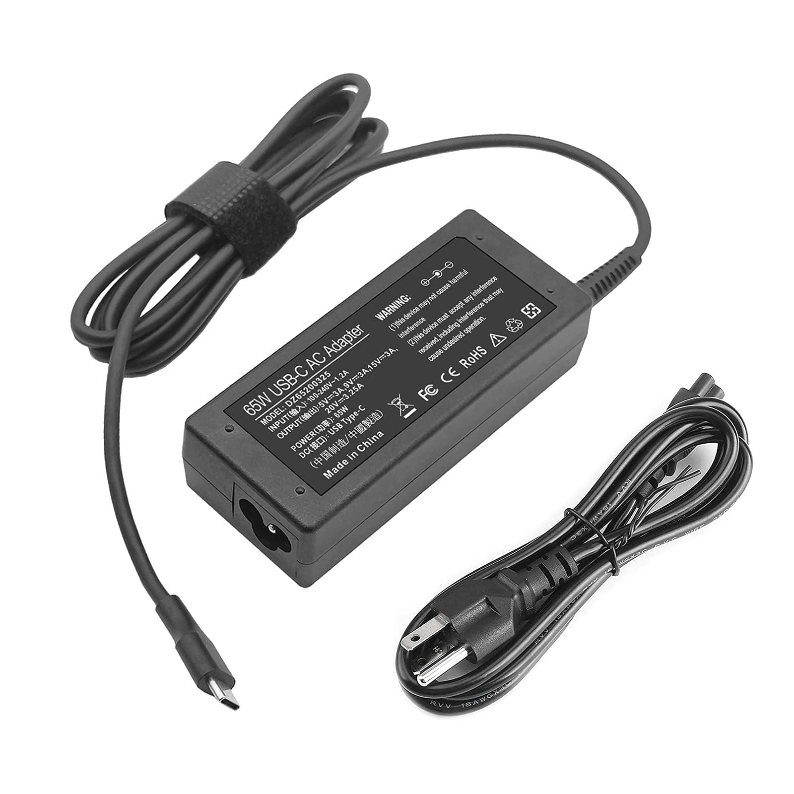 65W 45W USB C Laptop Power Replacement Adapter Charger for Lenovo Chromebook/Yoga/ThinkPad/HP Chromebook/Dell Laptop USB Type C Power Adapter